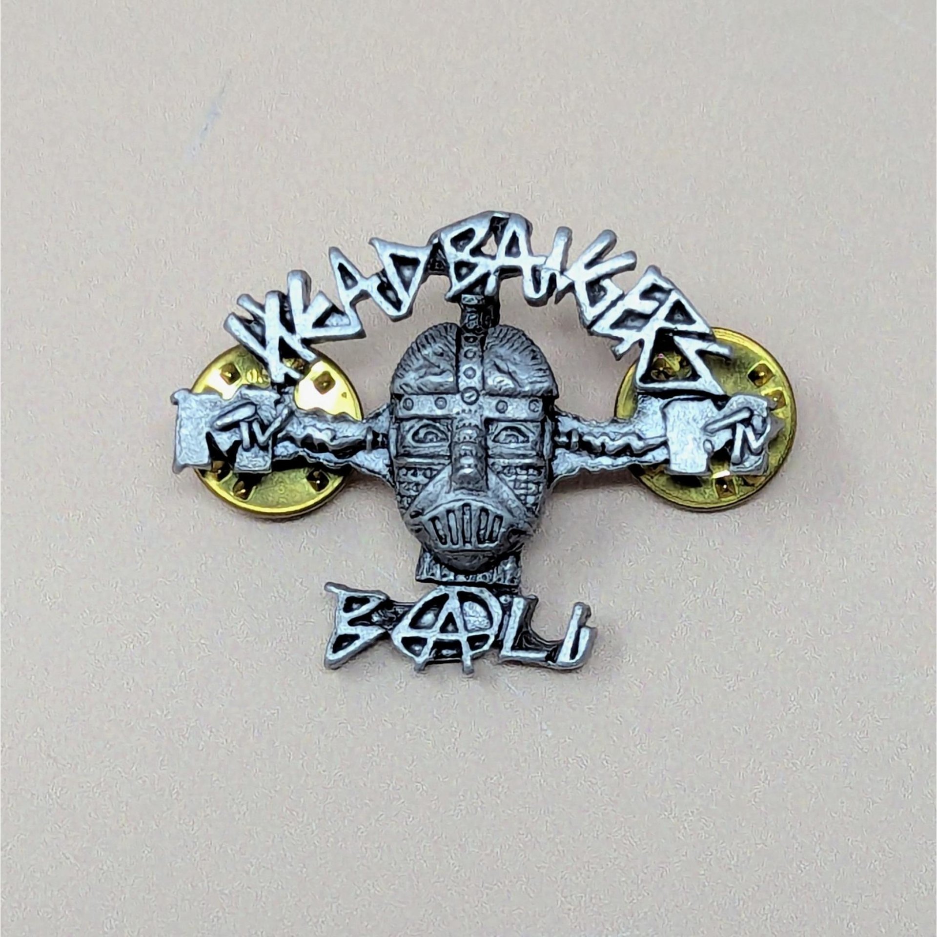 1993 MTV Headbangers Ball Pewter Pin and Pendant Set