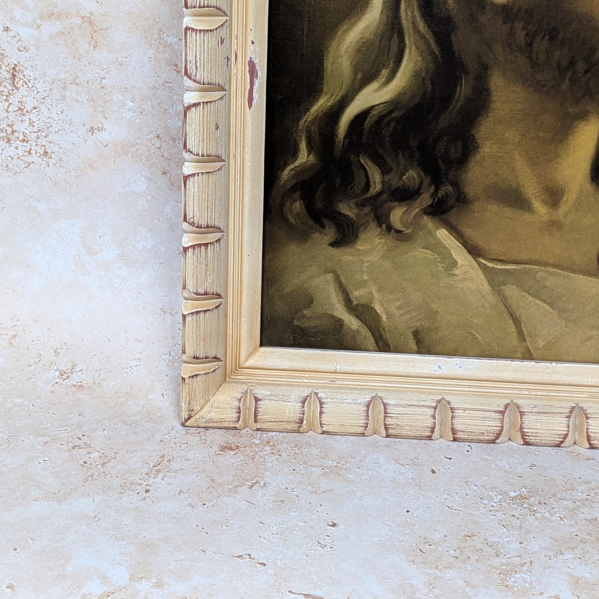1960s Warner Sallman Head of Christ Framed Lithograph Print