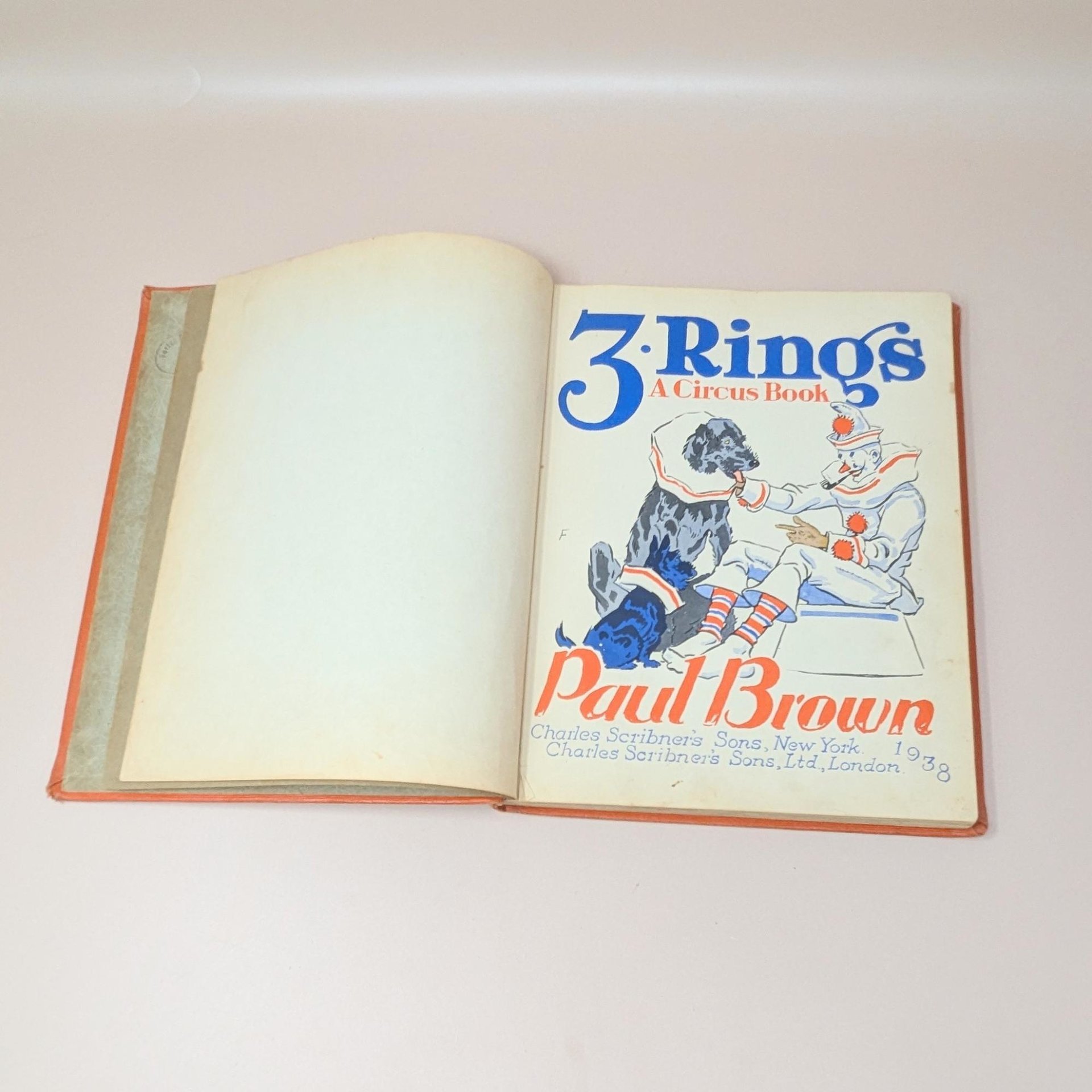 1938 3 Rings A Circus Book by Paul Brown