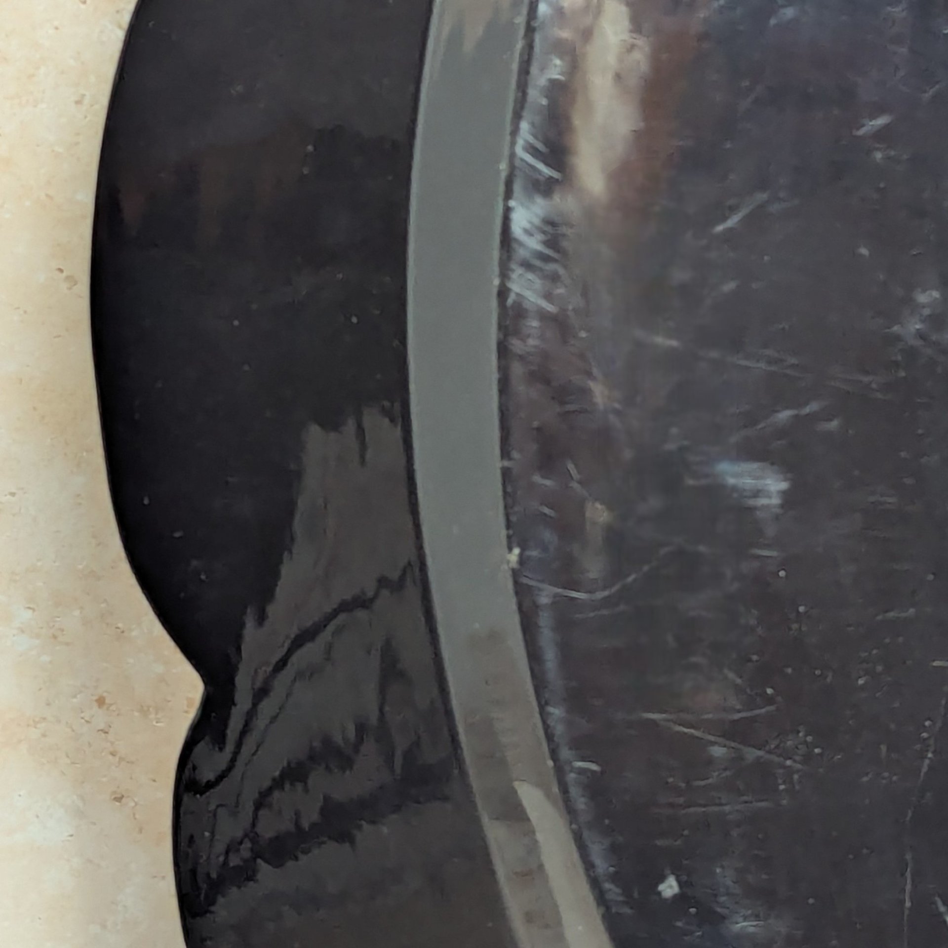 1960s Asian Black Lacquer Mother of Pearl Inlaid Wall Platter