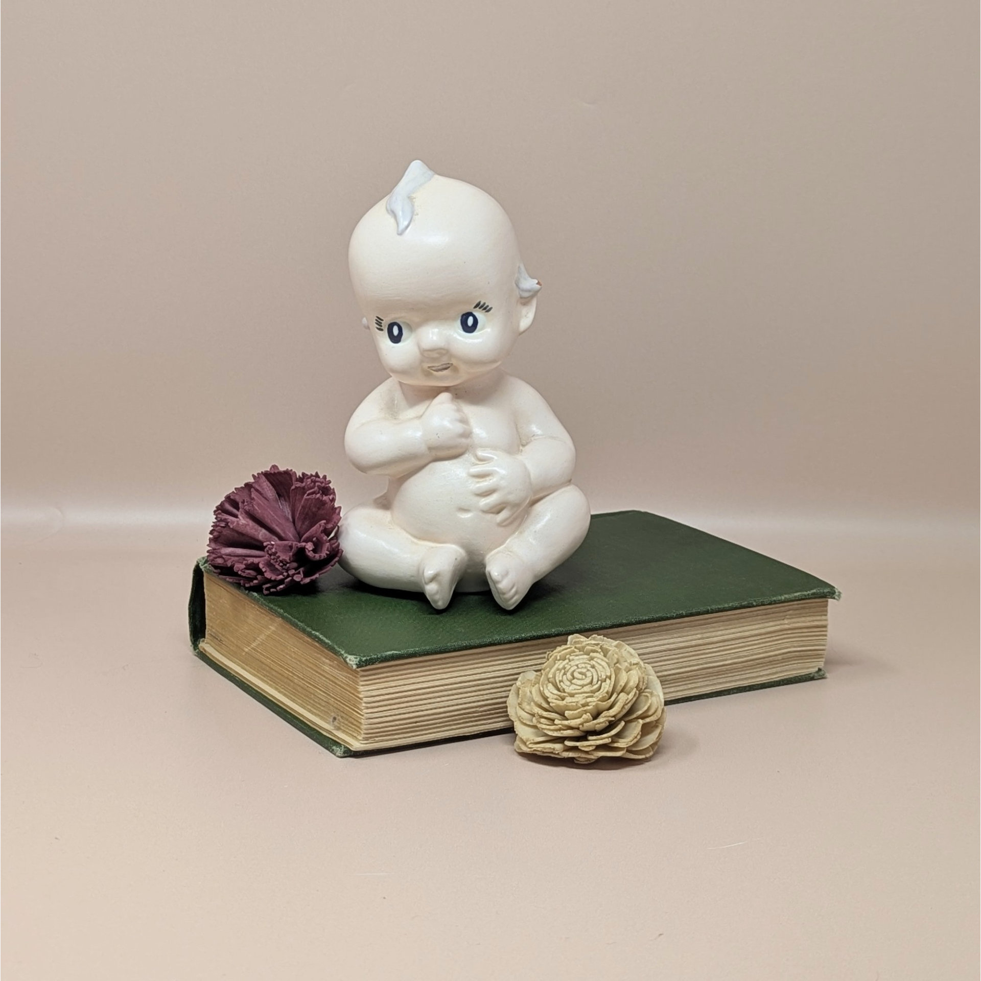 1950s Rose O'Neill Design Kewpie Ceramic Talcum Powder Shaker