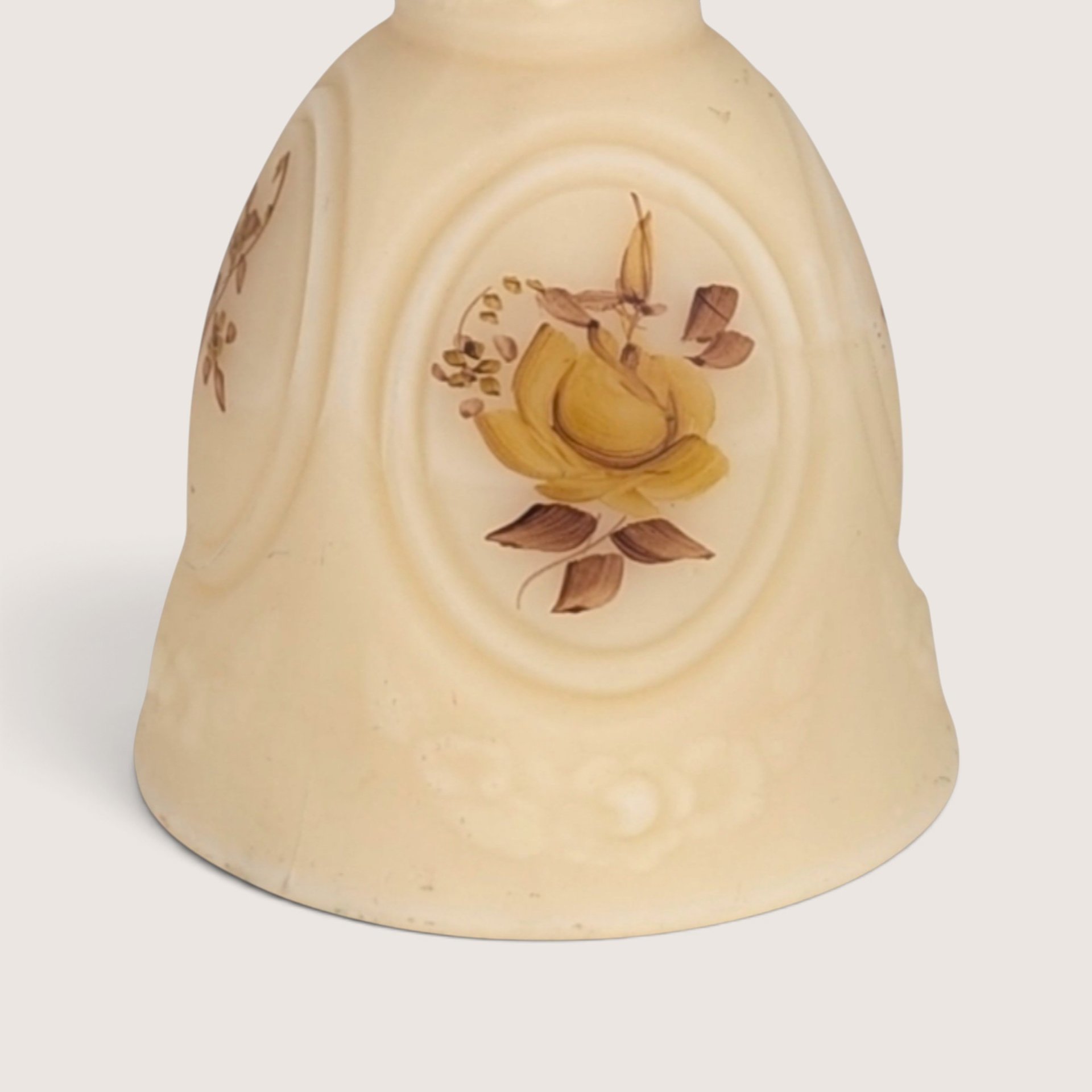 Vintage Fenton Hand Painted Satin Glass Bell Pam Bibbee