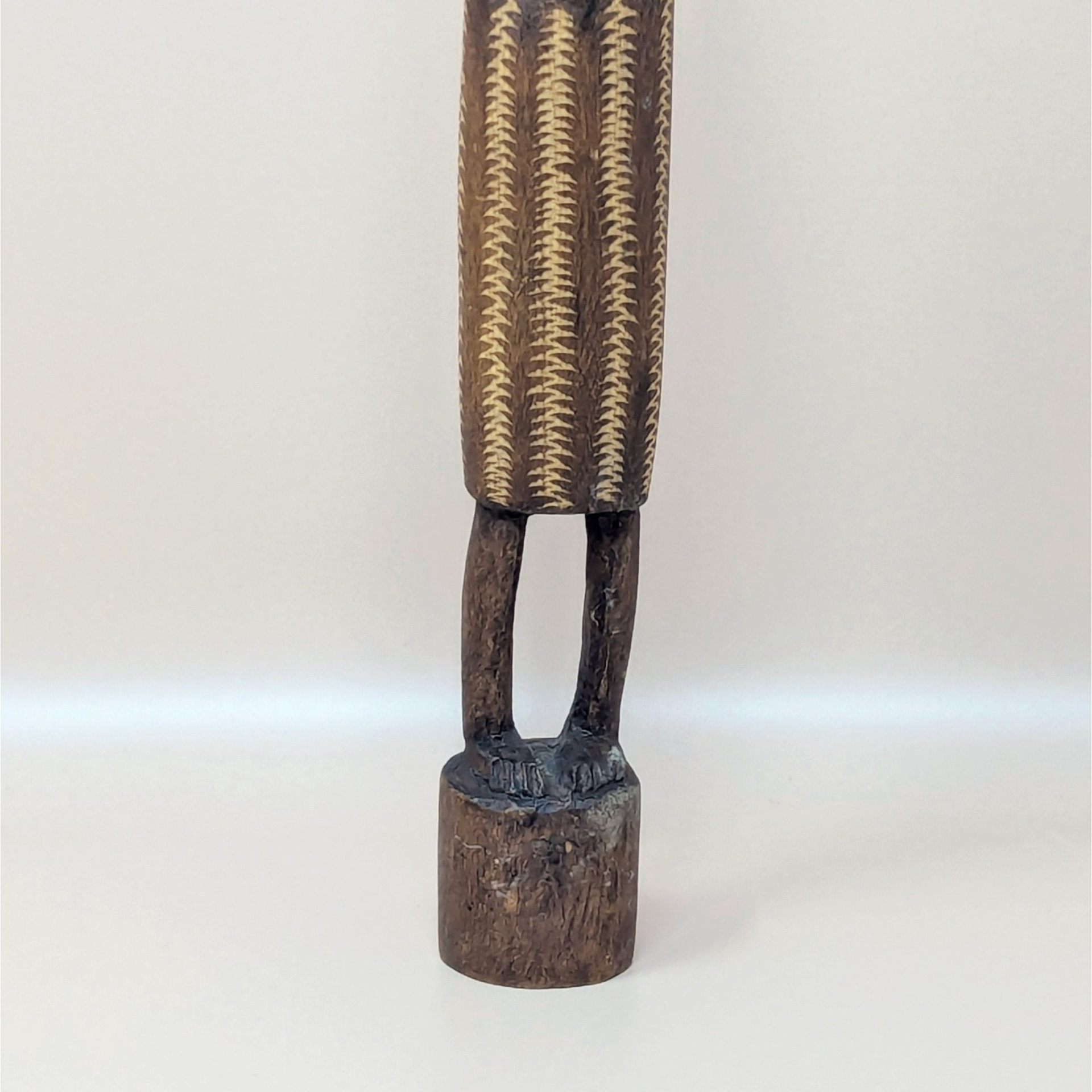 Mid Century Hand Carved African Wooden Tall Figure Statue