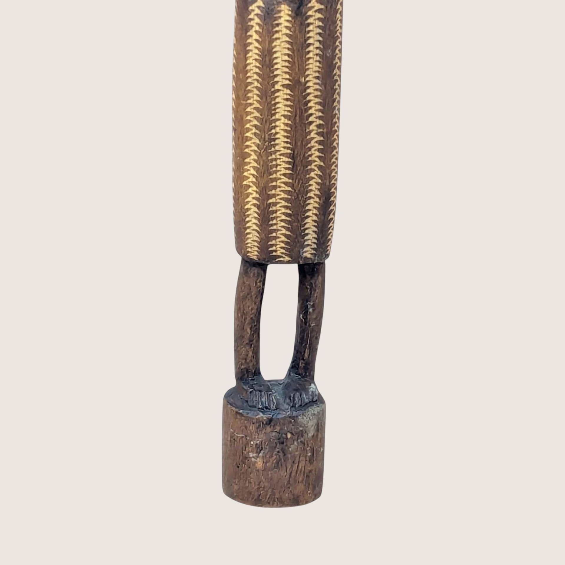Mid Century Hand Carved African Wooden Tall Figurine