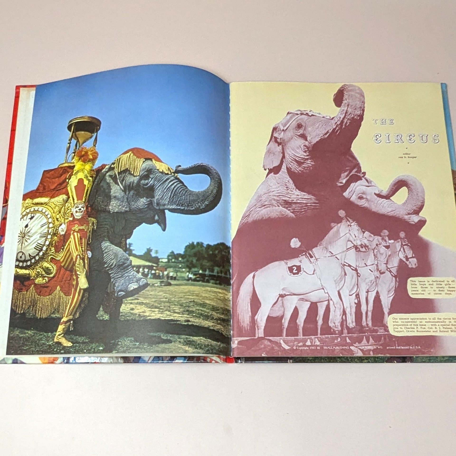 1961 Ideals Publication The Circus Hardcover Book