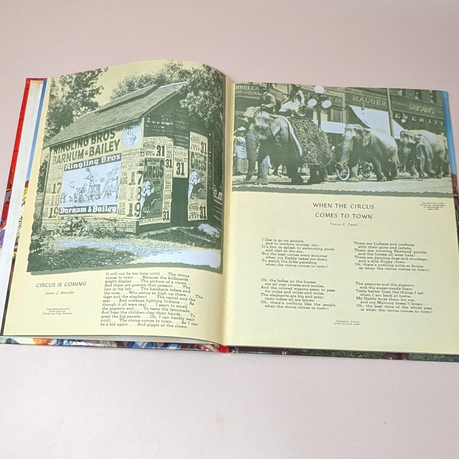 1961 Ideals Publication The Circus Hardcover Book