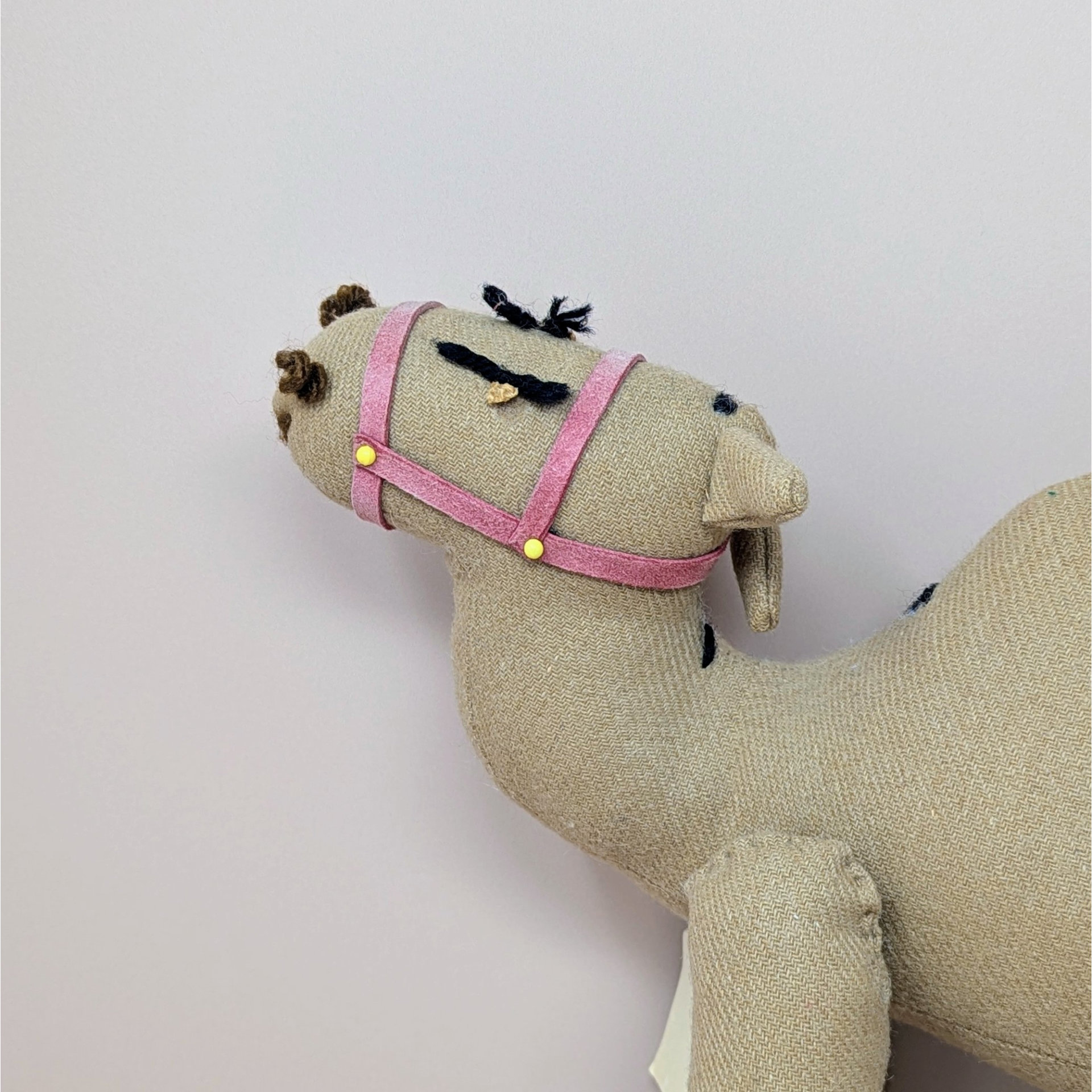 1940s Pattern Handmade Camel Cloth Plush Toy