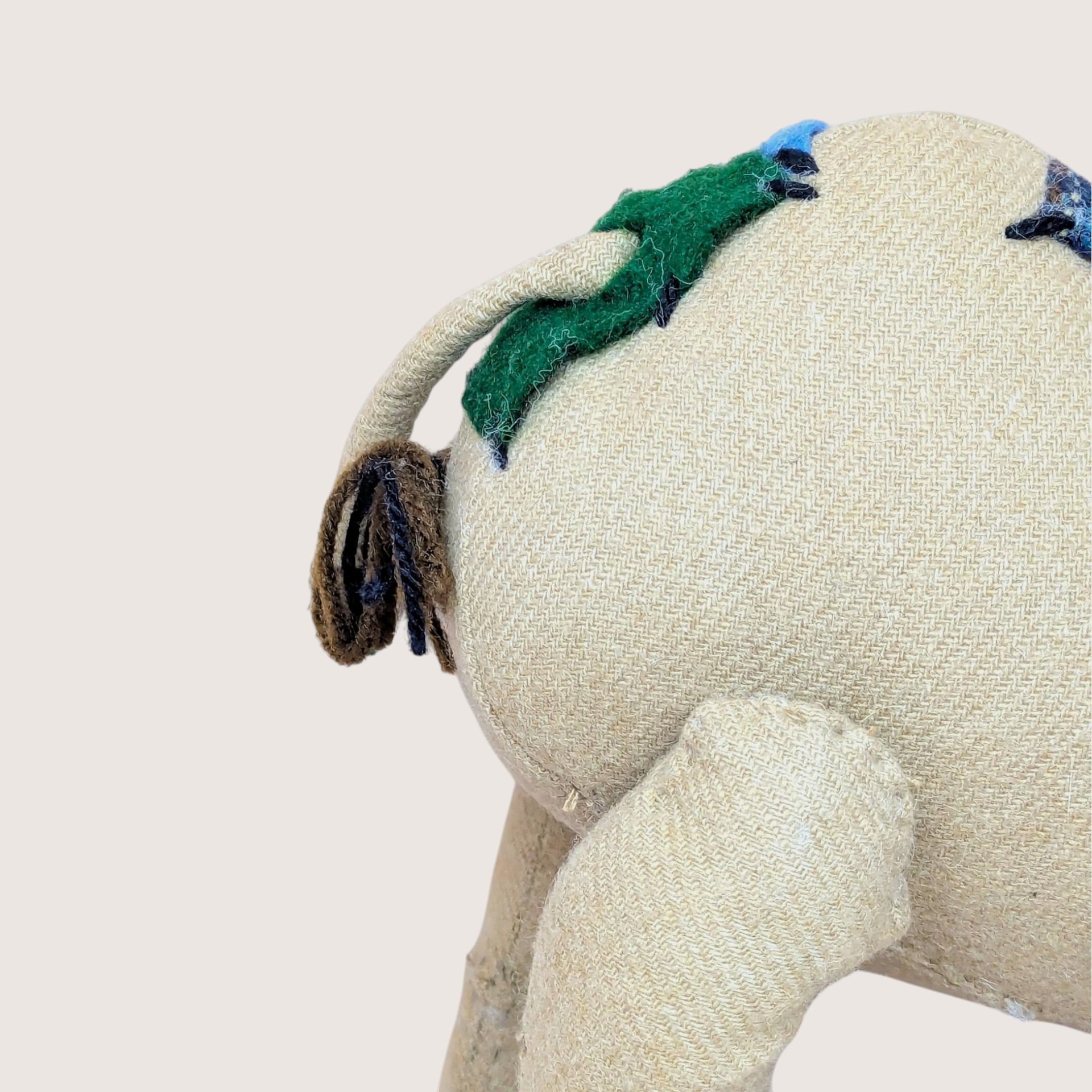 1940s Pattern Handmade Camel Cloth Plush Toy