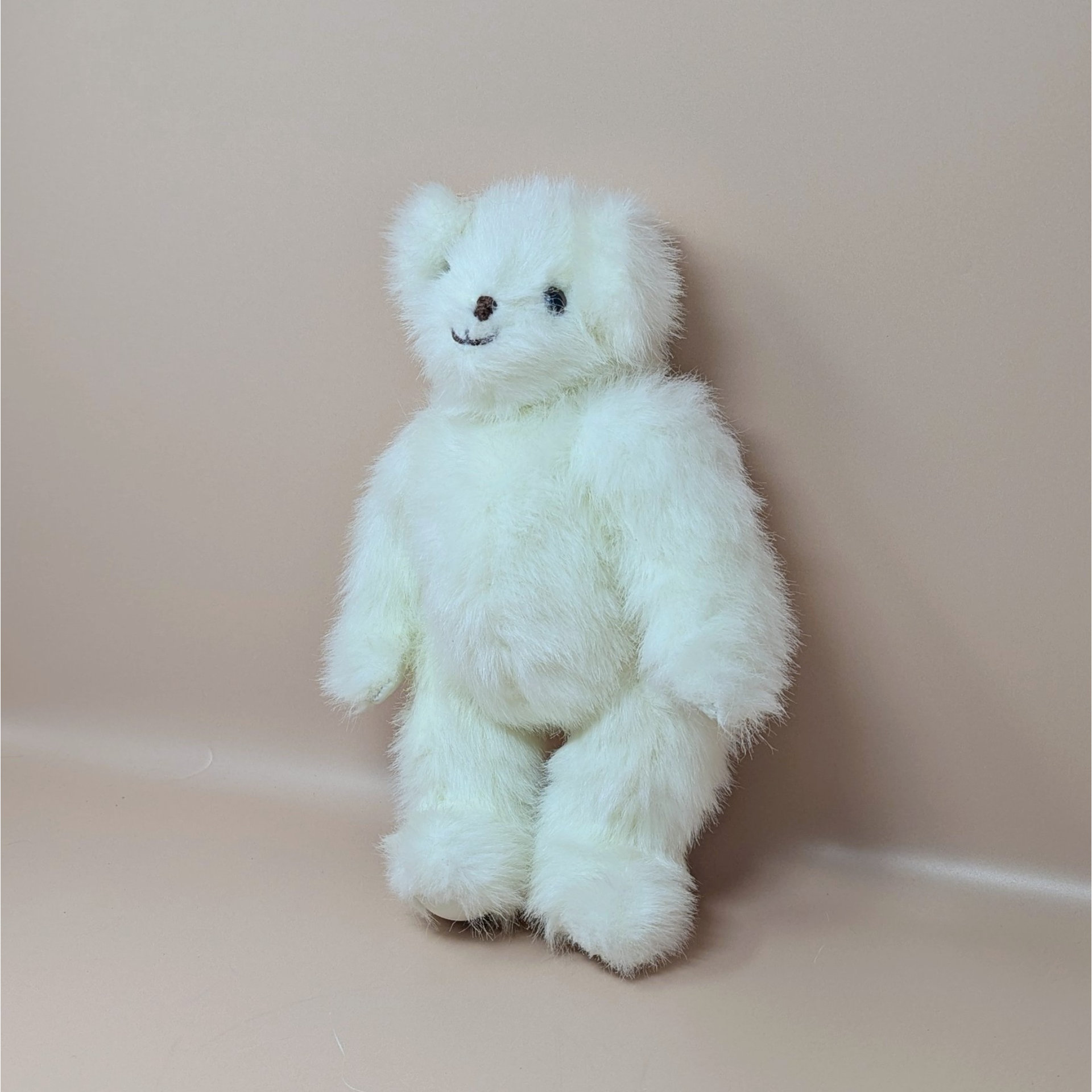 1980s Joan Chesney Jointed White Plush Teddy Bear