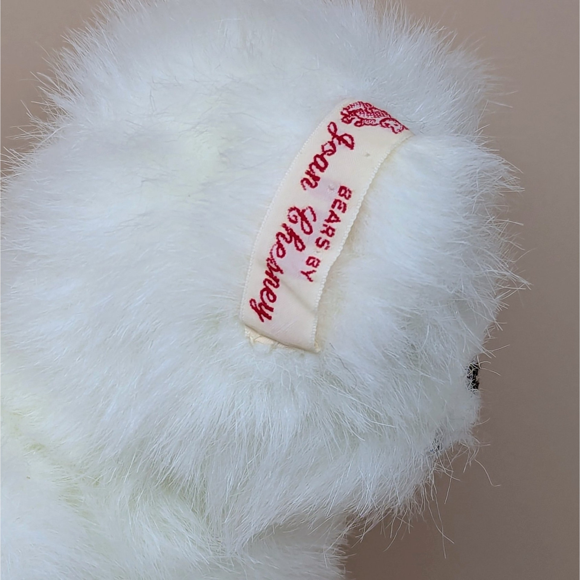1980s Joan Chesney Jointed White Plush Teddy Bear