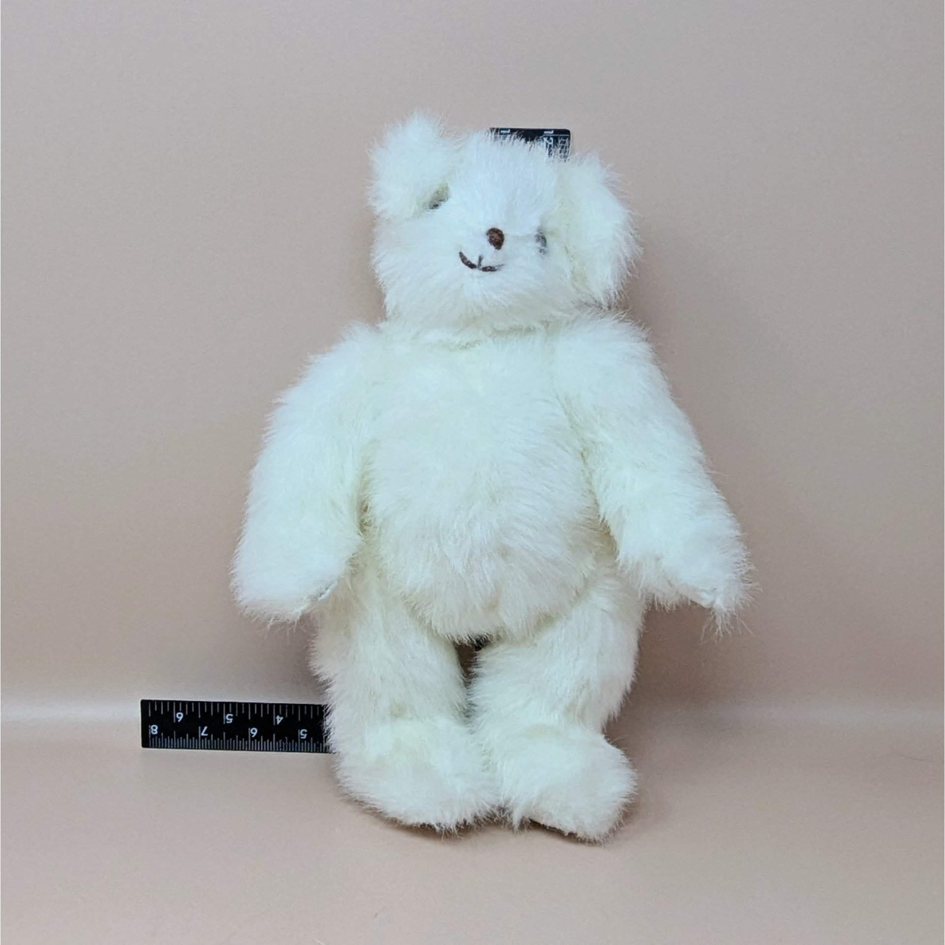 1980s Joan Chesney Jointed White Plush Teddy Bear