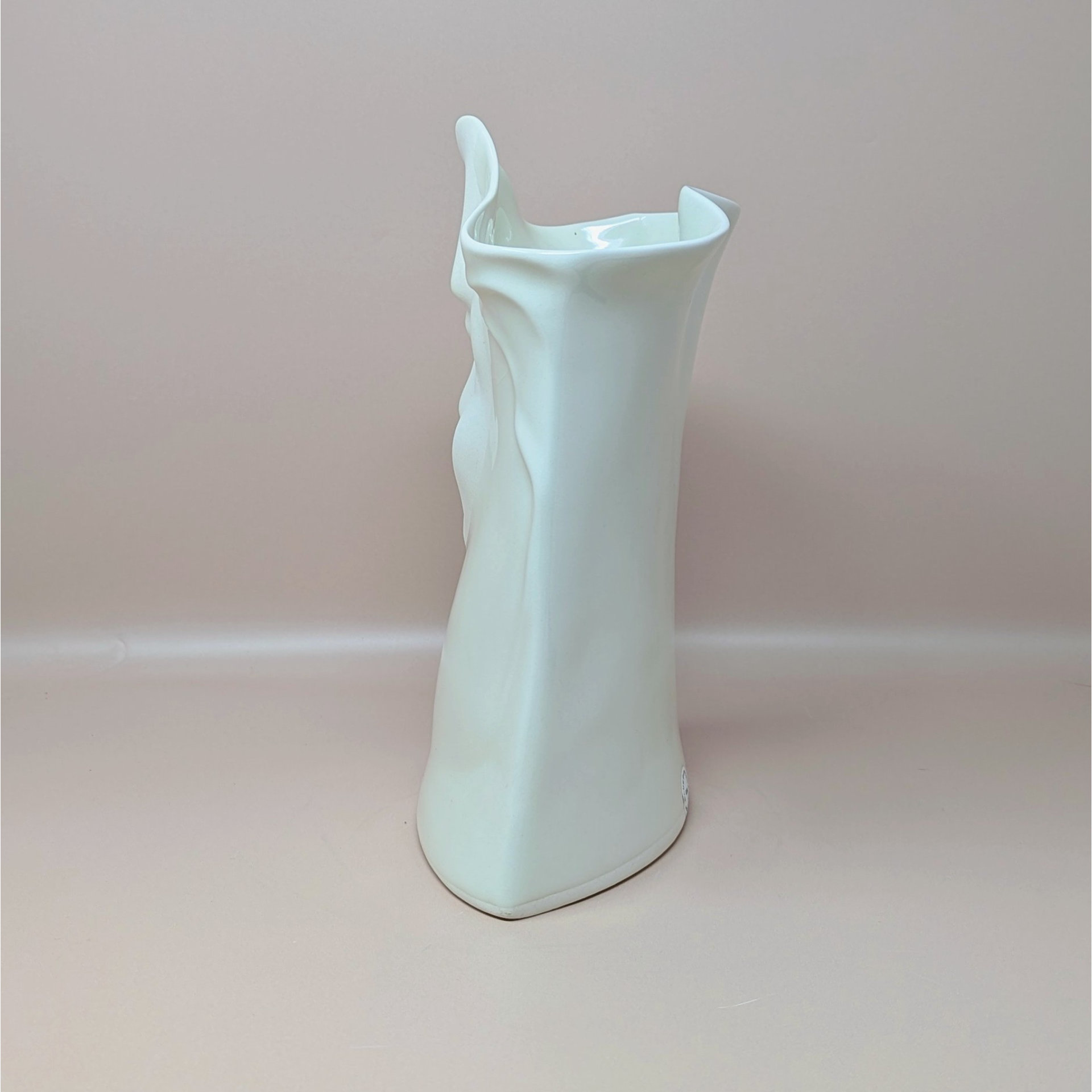 2005 Blue Sky Lund Signed Porcelain Face Vase