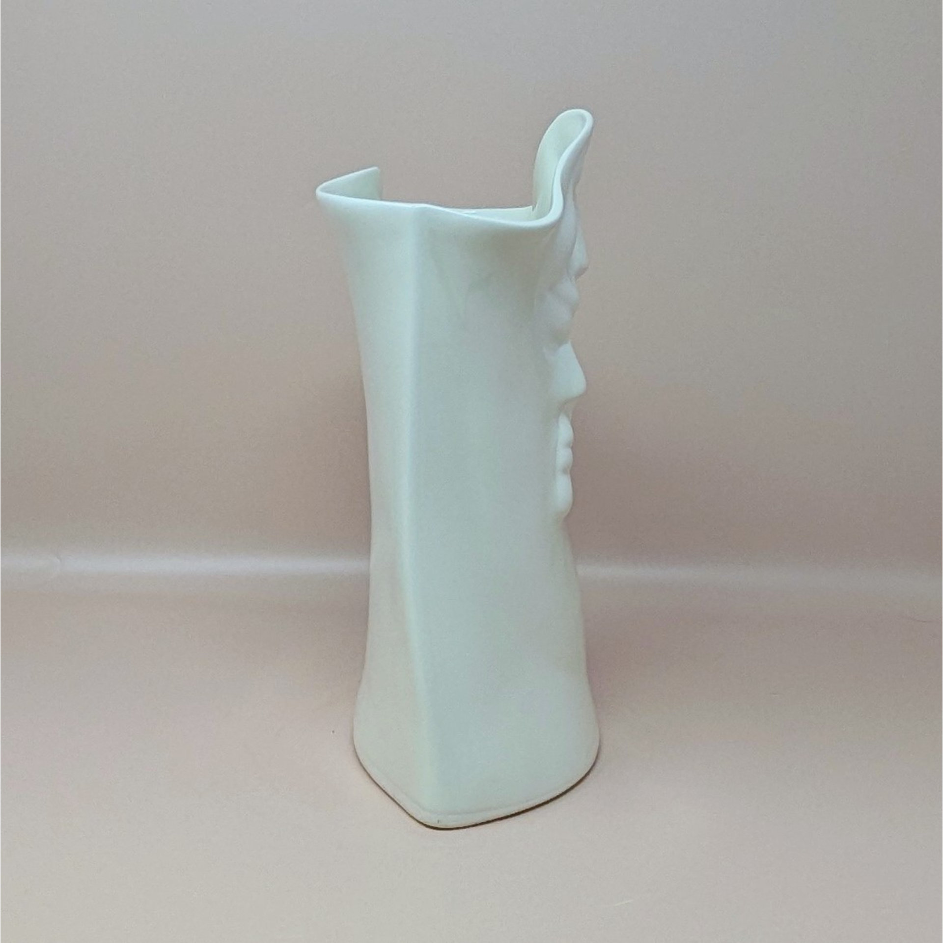 2005 Blue Sky Lund Signed Porcelain Face Vase