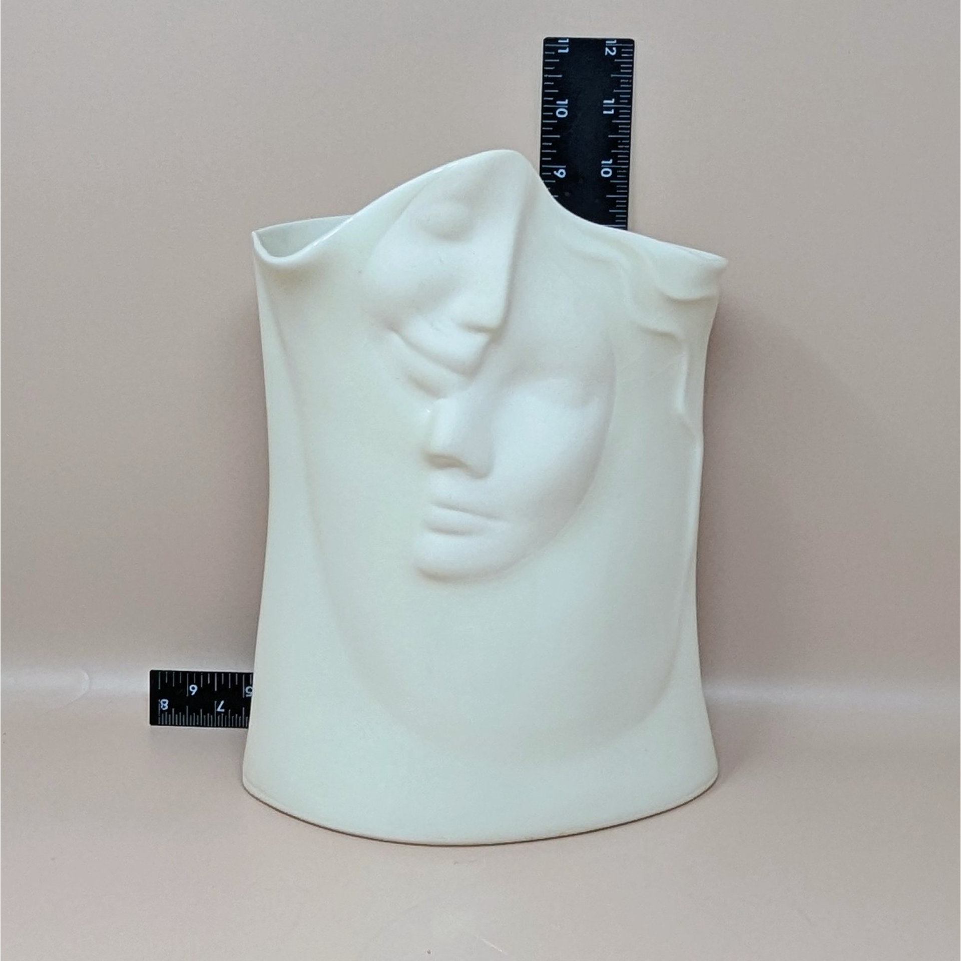 2005 Blue Sky Lund Signed Porcelain Face Vase