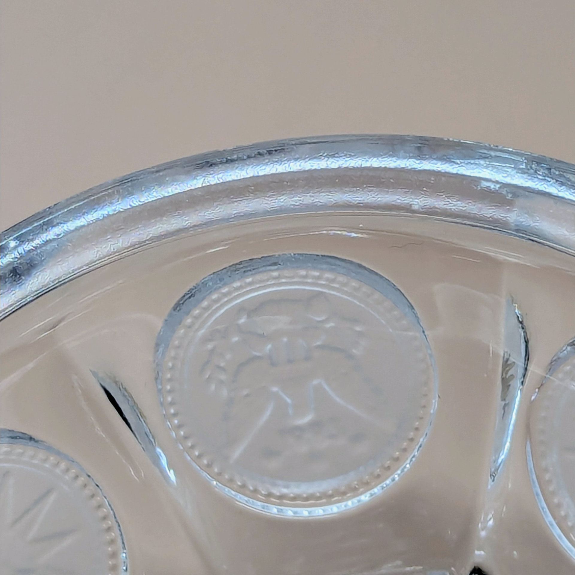 1960s Fostoria Coin Glass Covered Urn