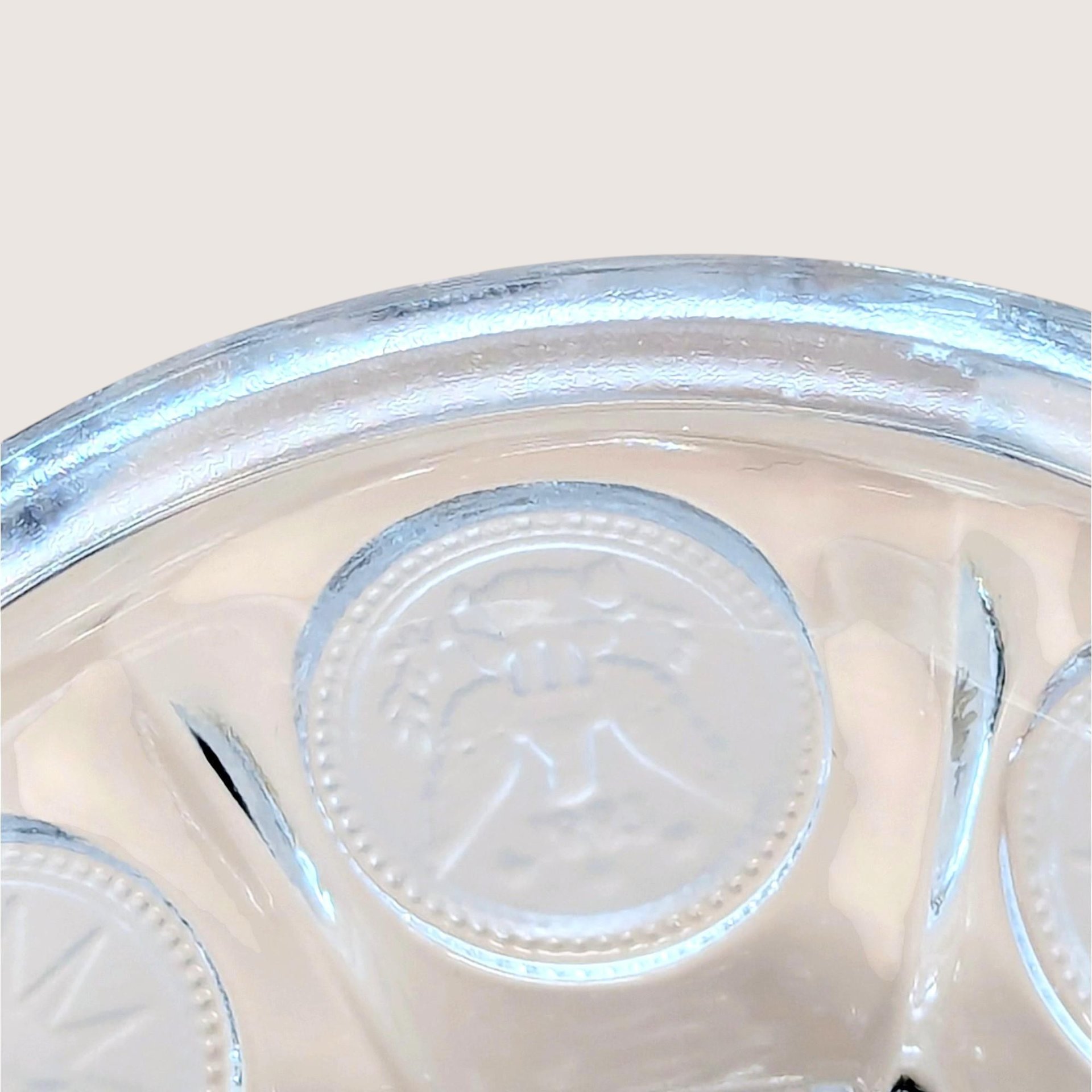 1960s Fostoria Coin Glass Covered Urn