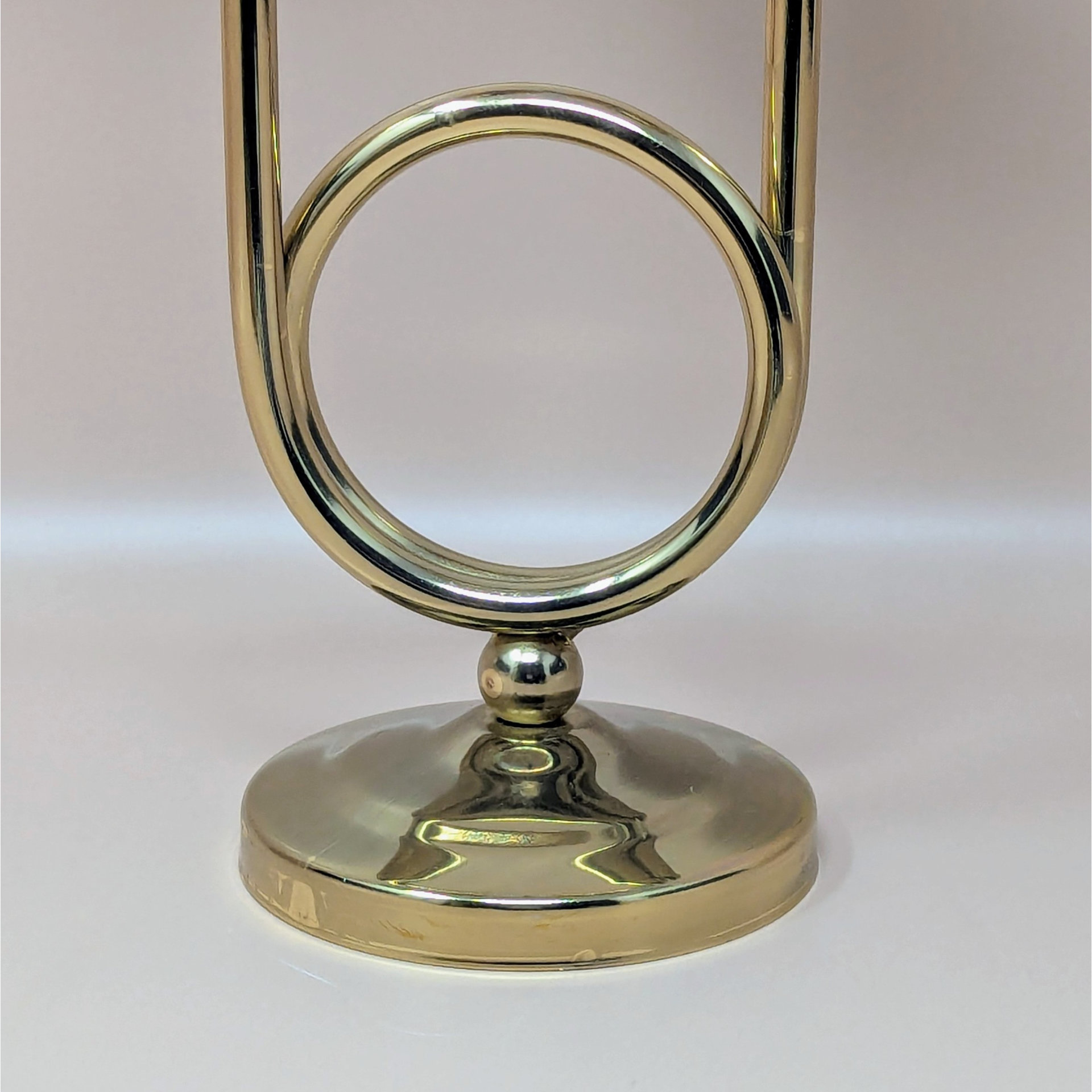 1980s Gold Horn Taper Candle Holder