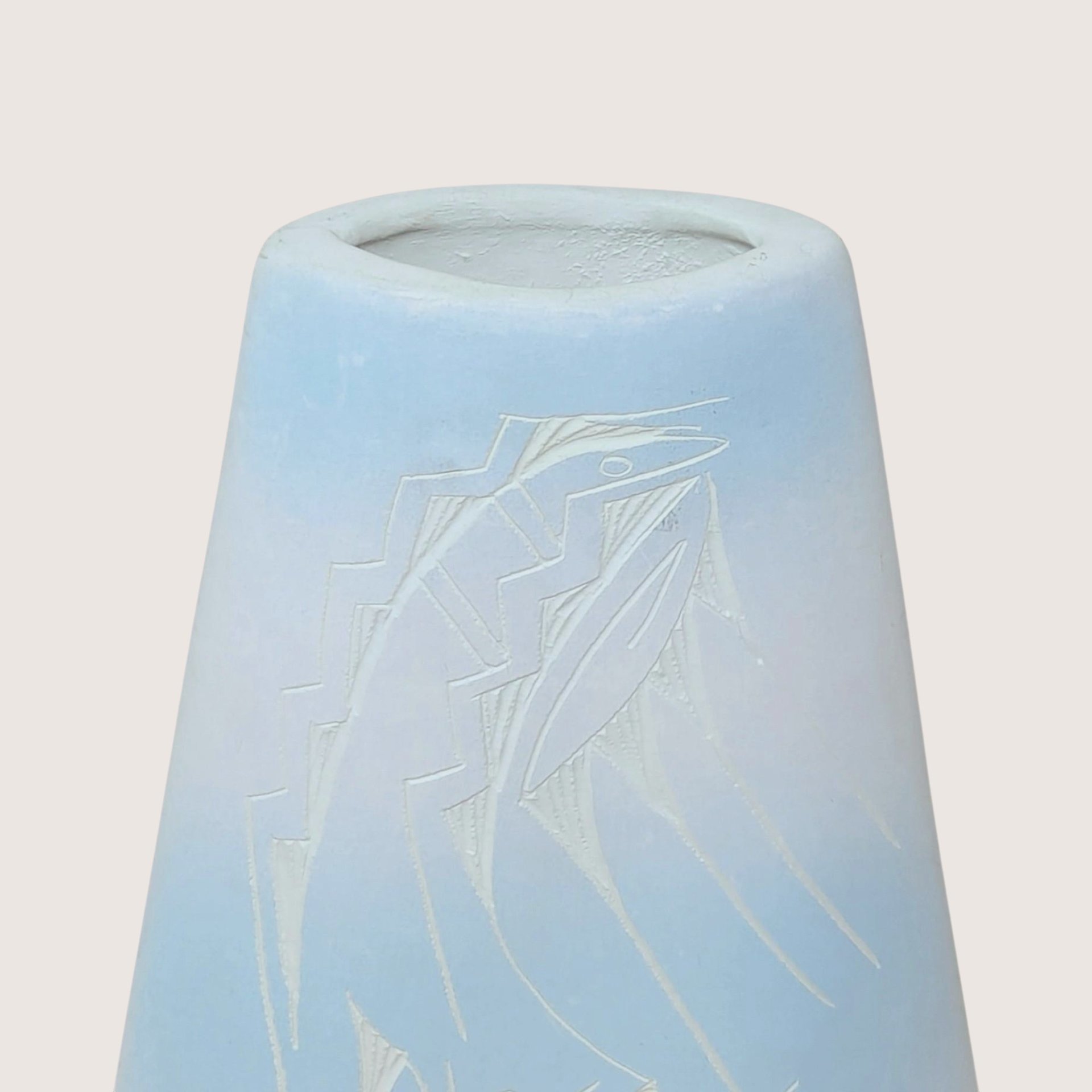 1980s Southwest Sgraffito Studio Vase