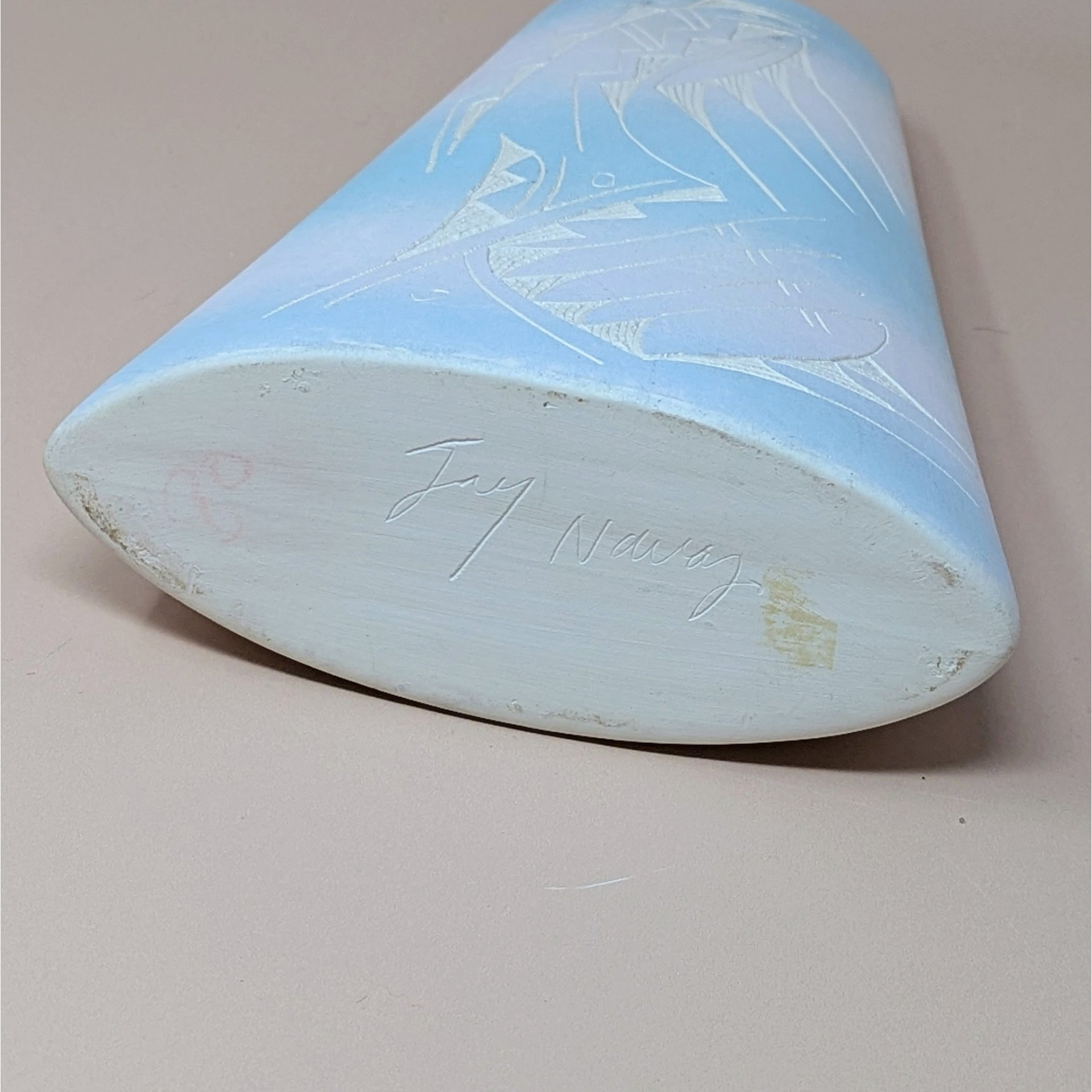 1980s Southwest Sgraffito Studio Vase
