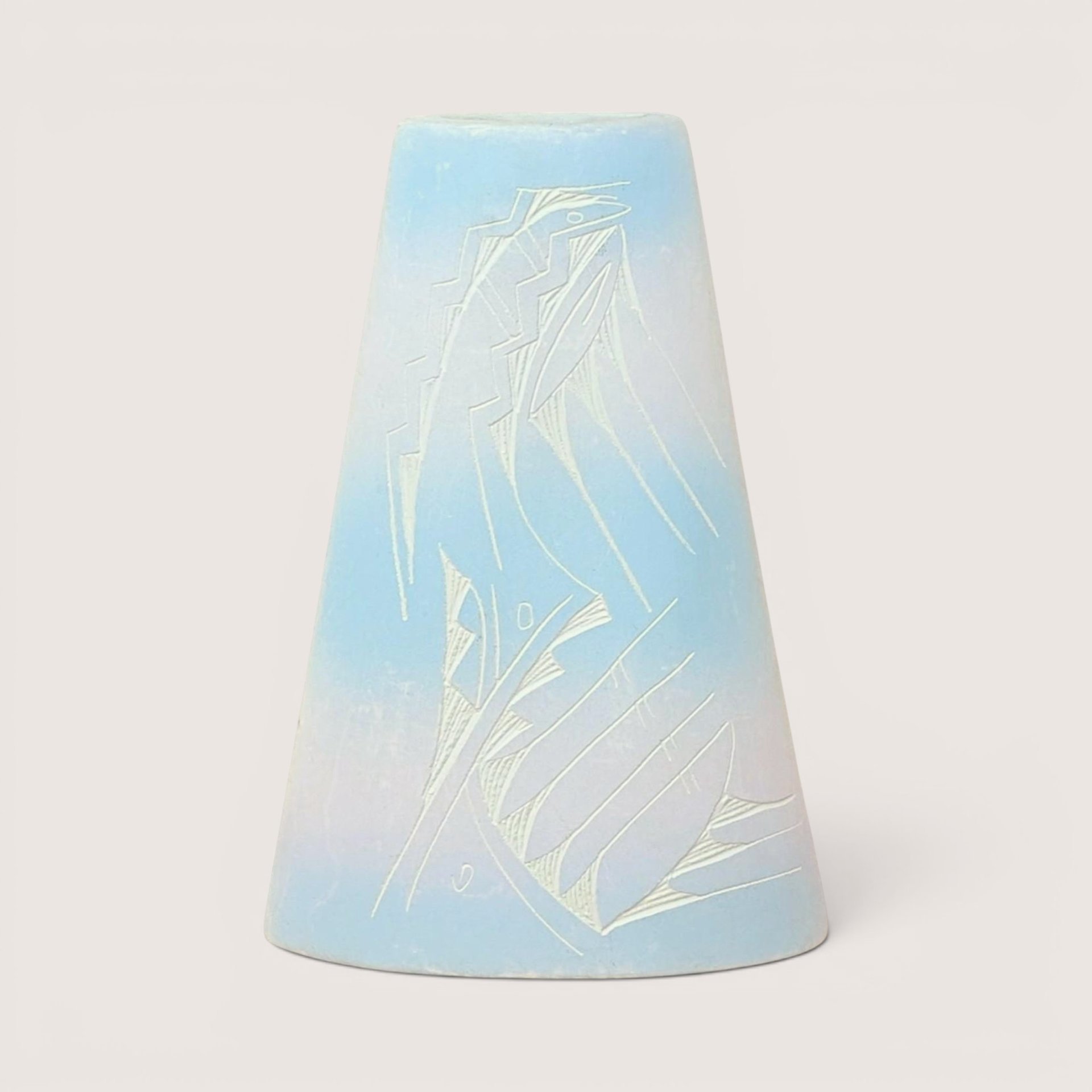 1980s Southwest Sgraffito Studio Vase