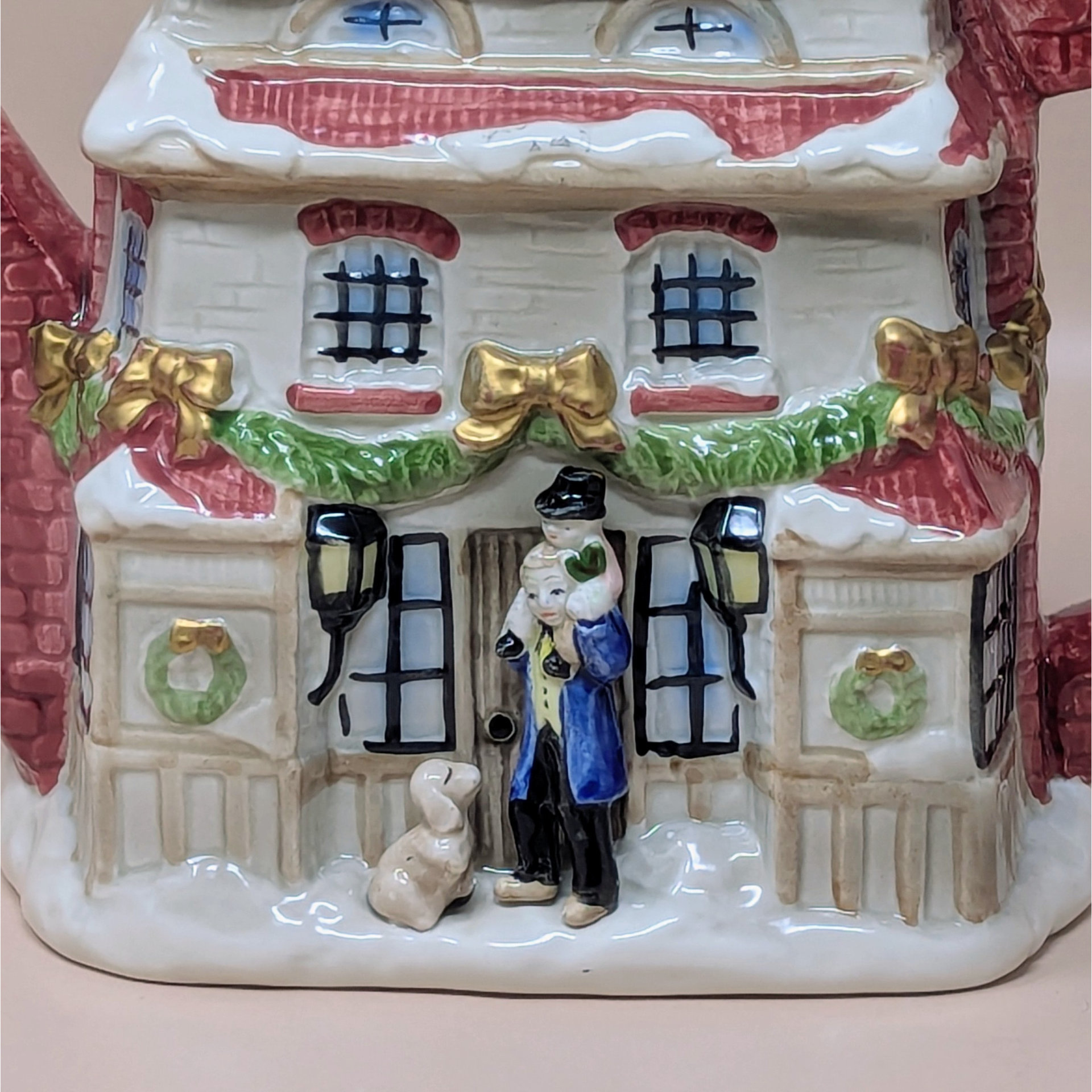 1997 Fitz and Floyd Dickens Ceramic Cottage Teapot