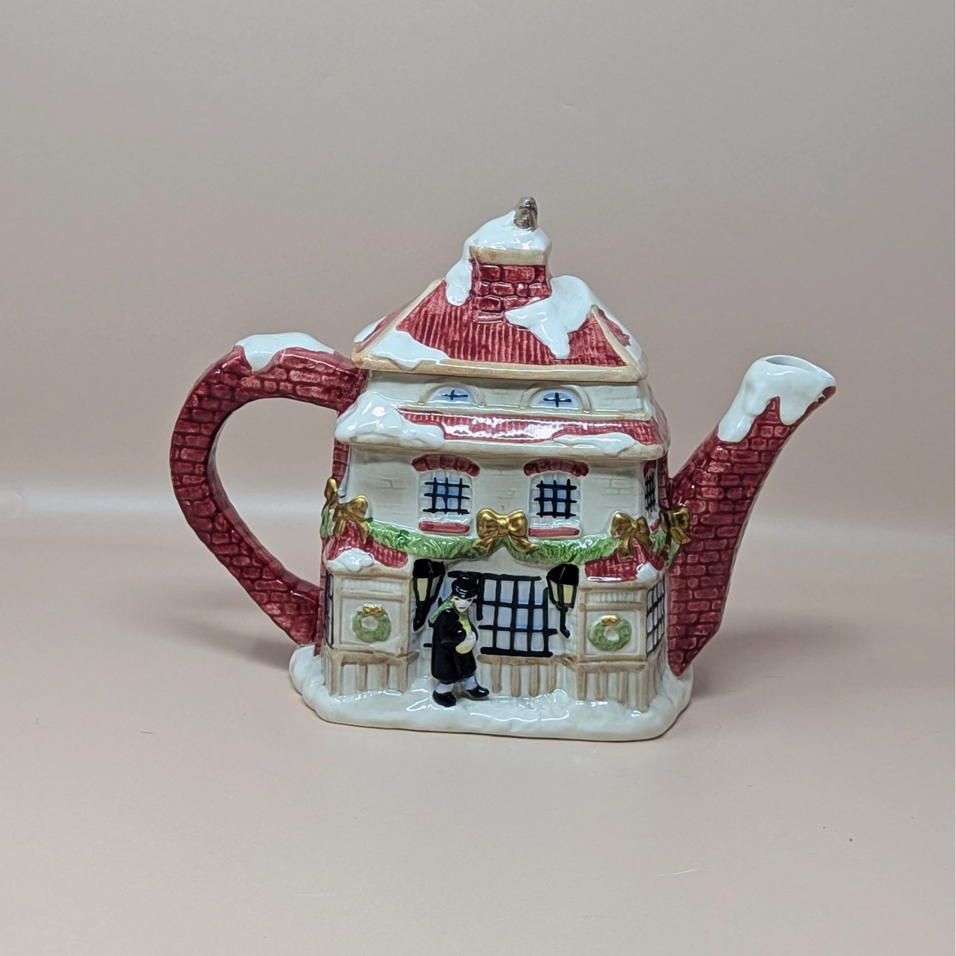 1997 Fitz and Floyd Dickens Ceramic Cottage Teapot