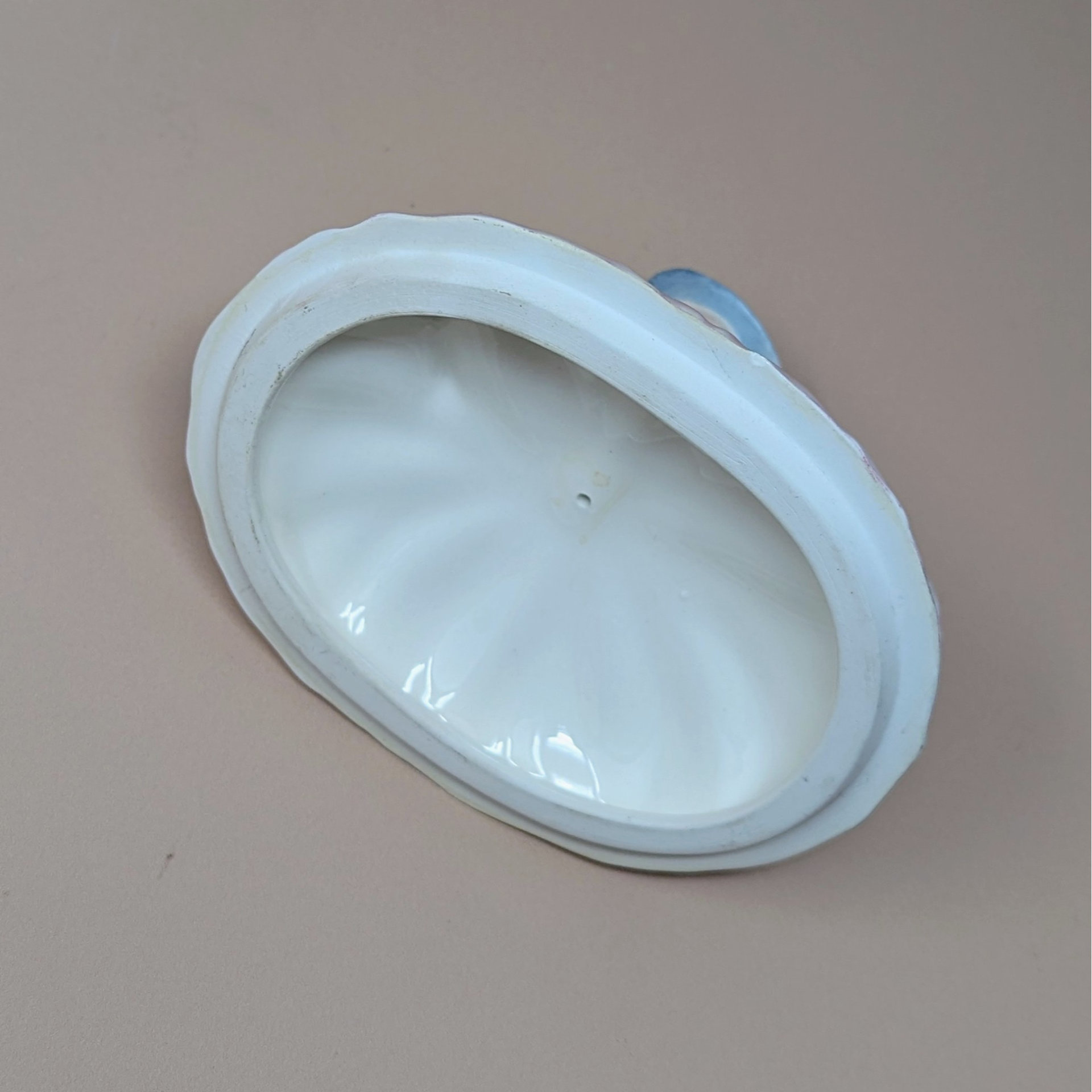 1950s Andrea Ceramic Victorian Lady Powder Box