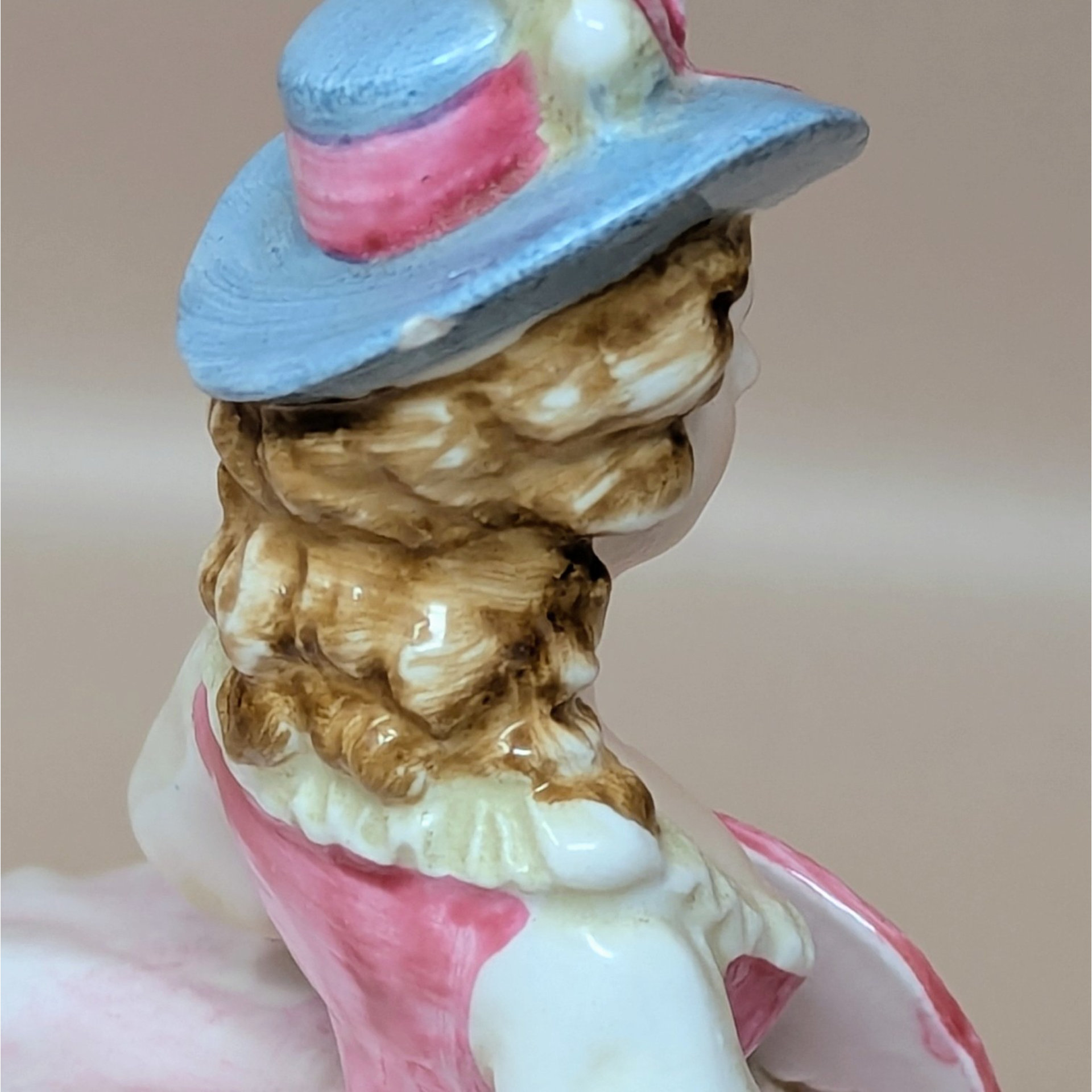 1950s Andrea Ceramic Victorian Lady Powder Box