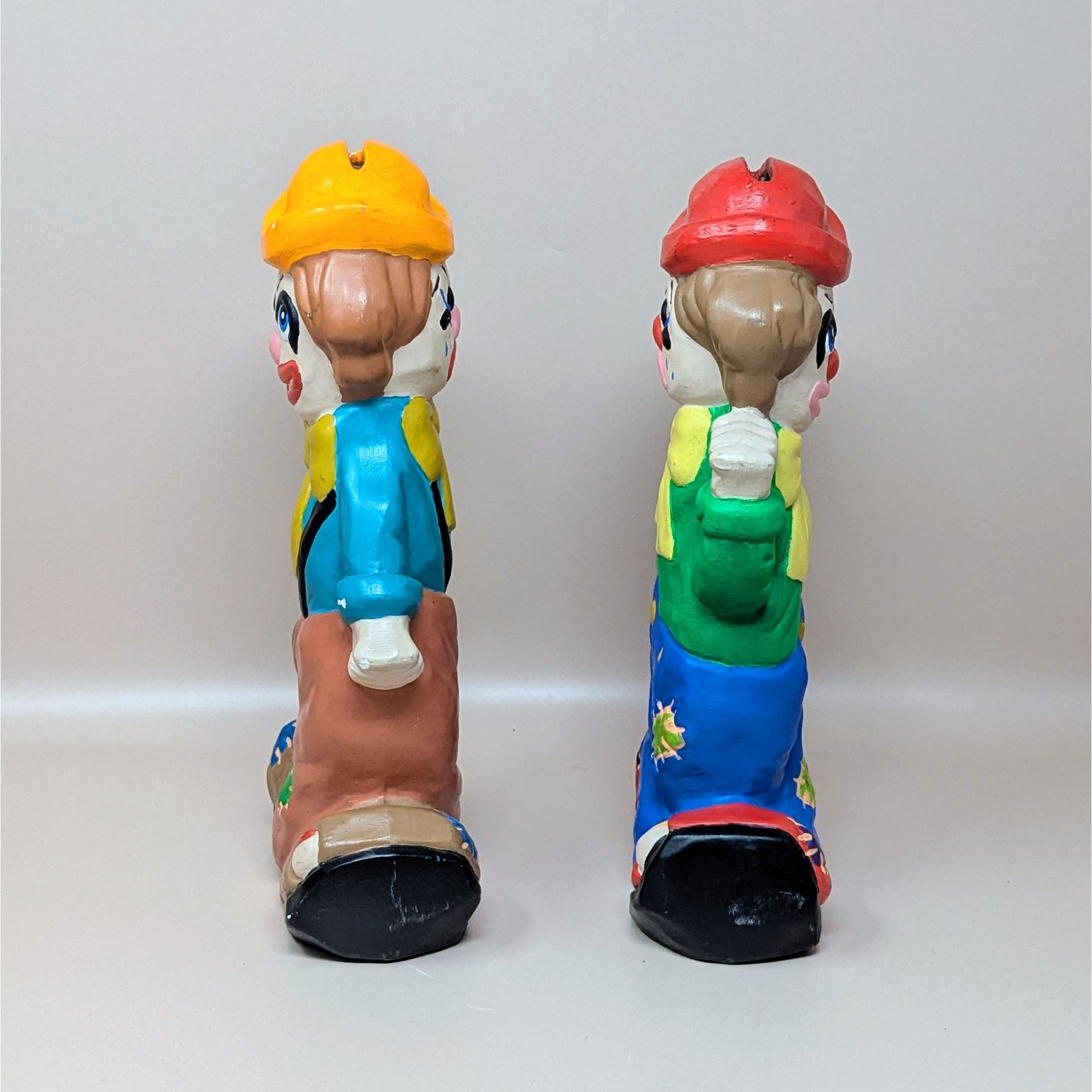 Vintage Ceramic Double Sided Laughing Crying Clown Bank Pair
