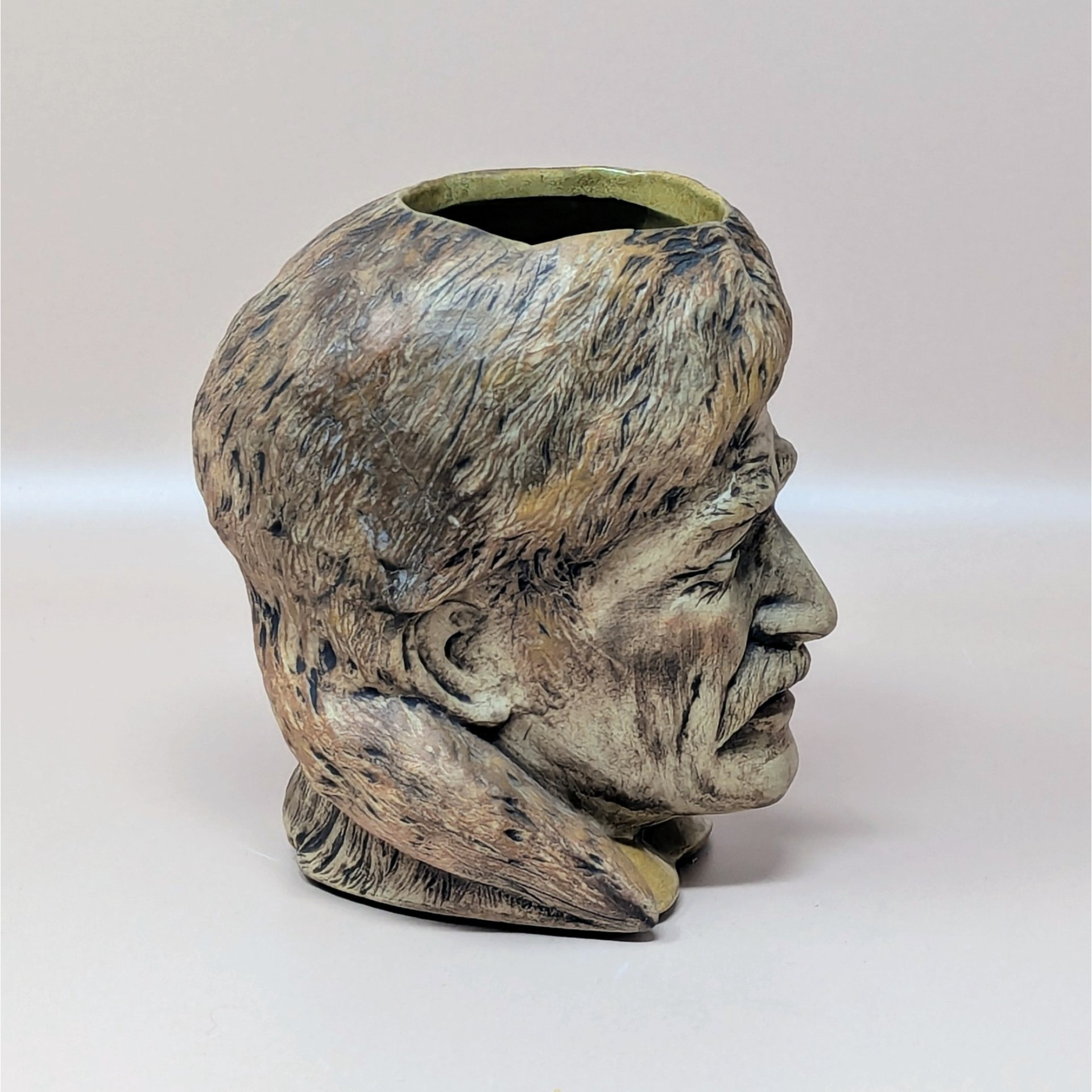 Vintage Handpainted Ceramic Davy Crockett Mug