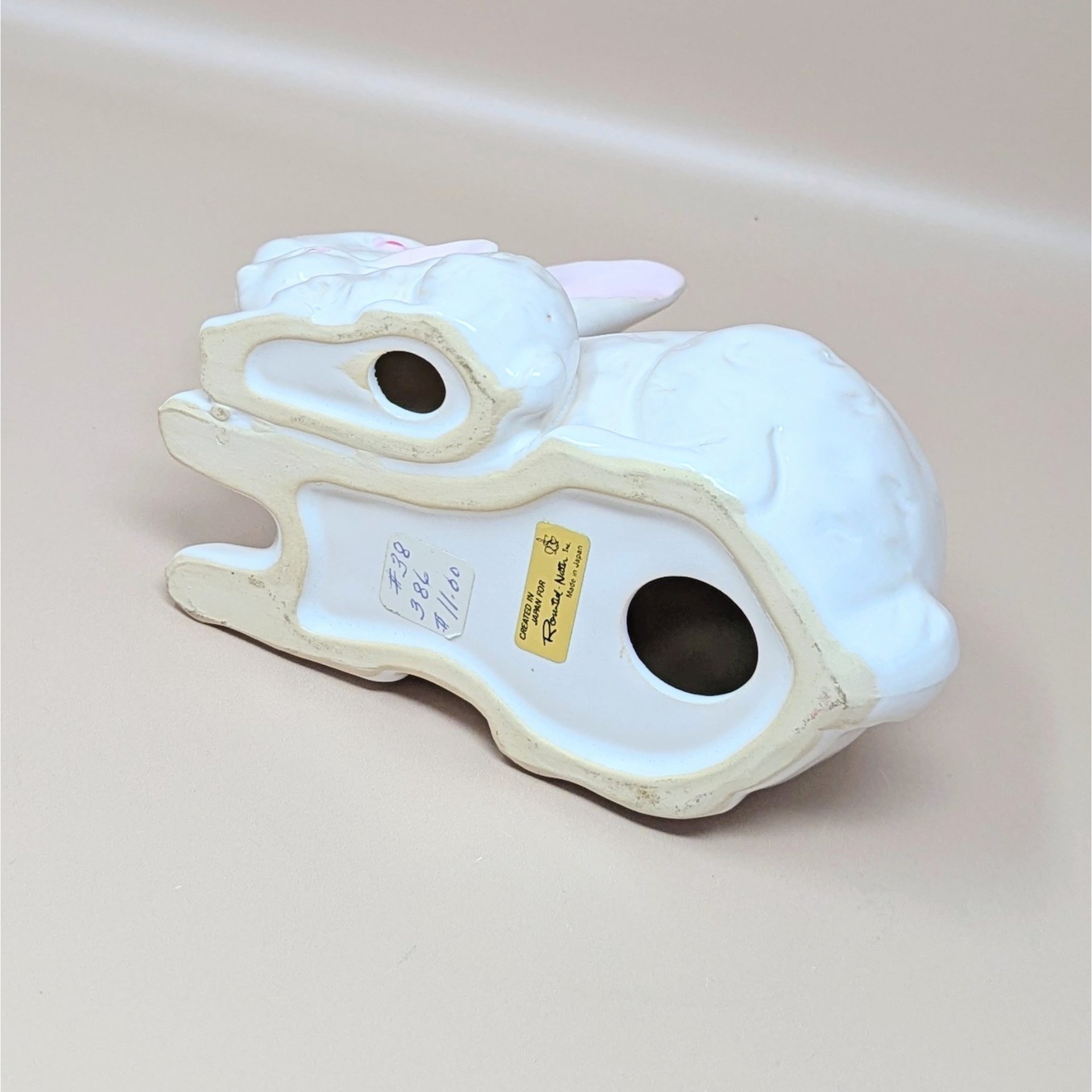 1960s Rosenthal Netter Ceramic Mother and Baby Bunny Figurine