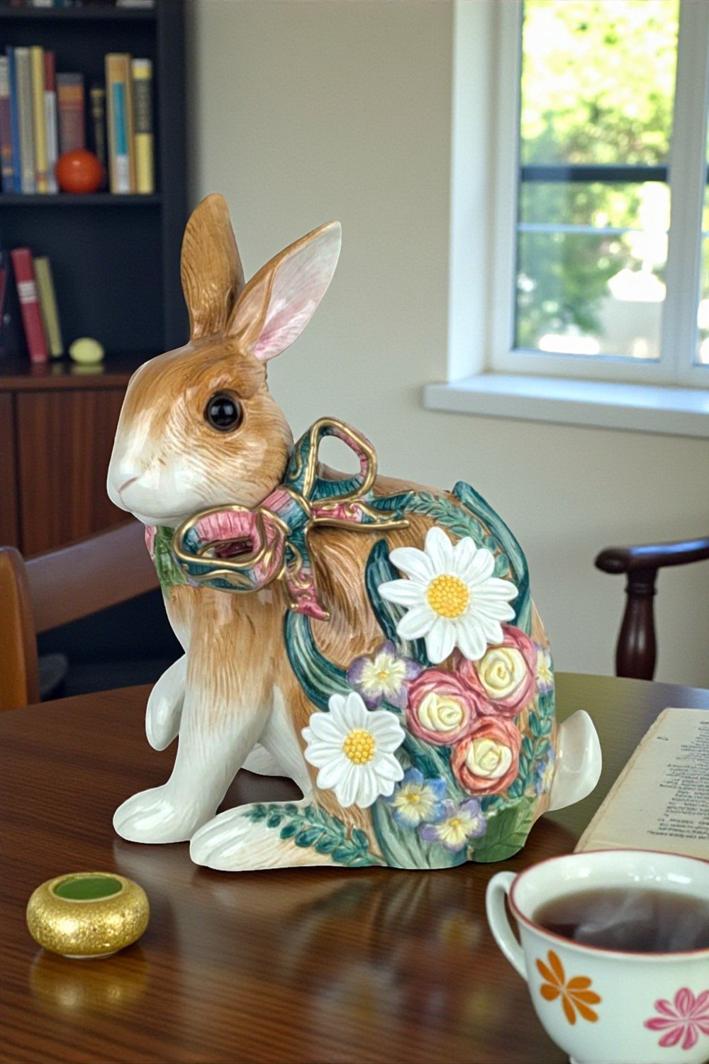 Vintage 1990s Fitz and Floyd Woodland Spring Rabbit Figure