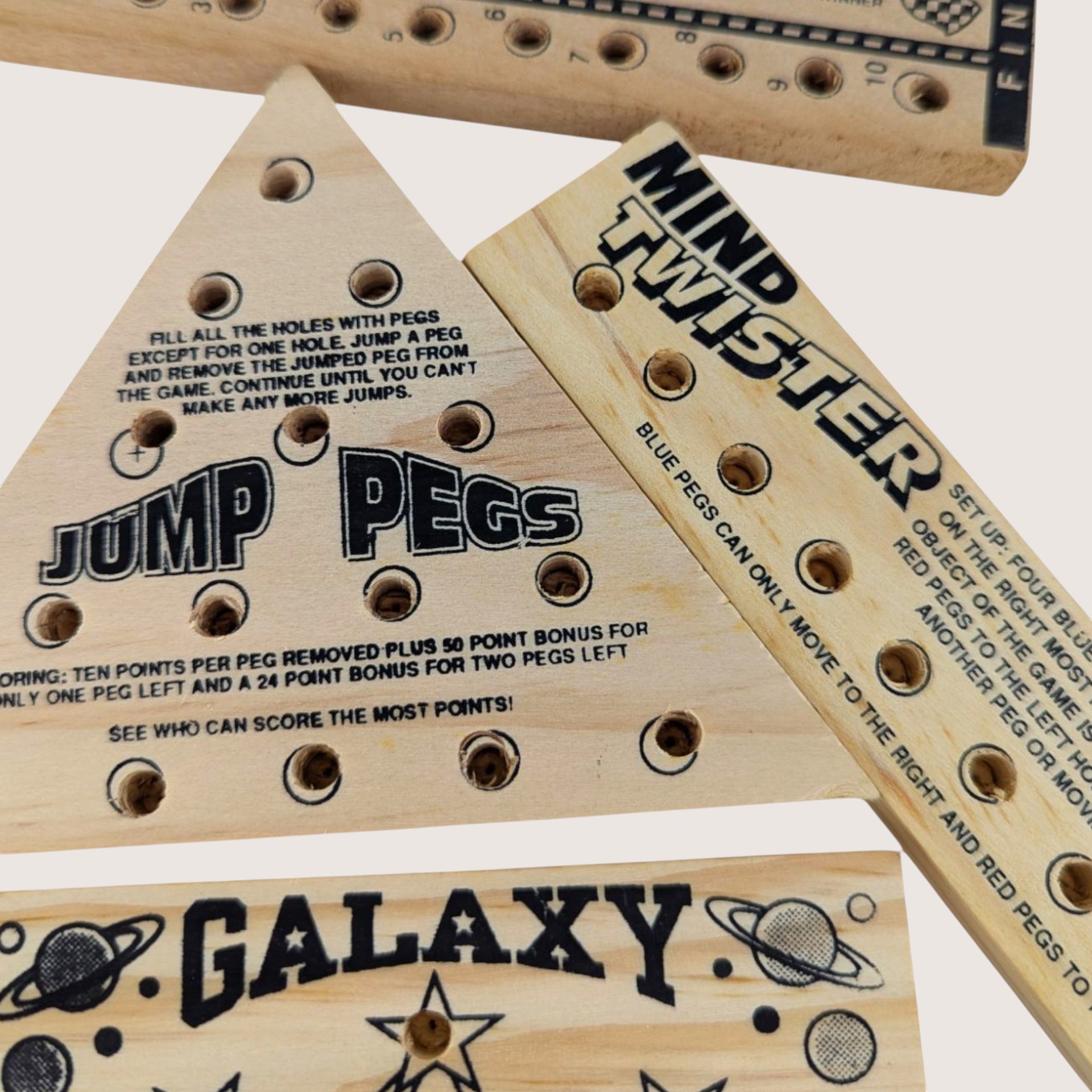 1980s Chadwick Set of 7 Wooden Peg Games