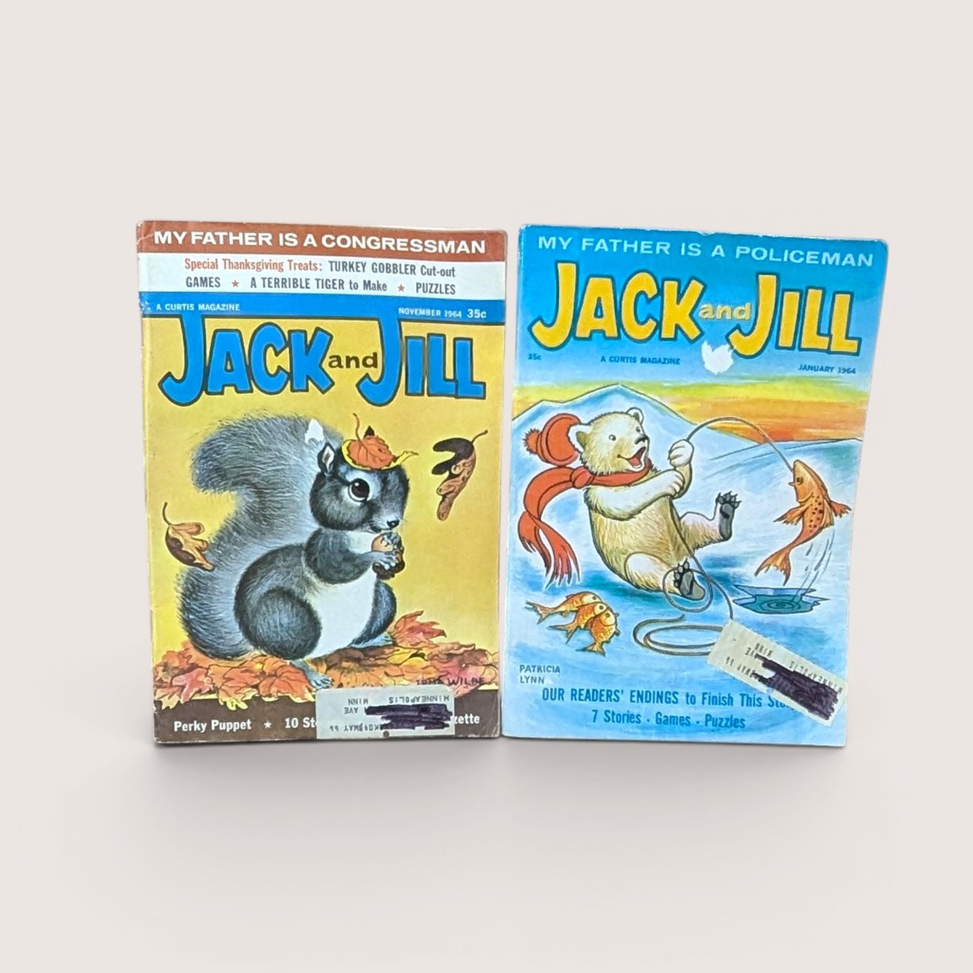 1960s Jack and Jill Magazine Vintage Childrens Ephemera Lot of 9