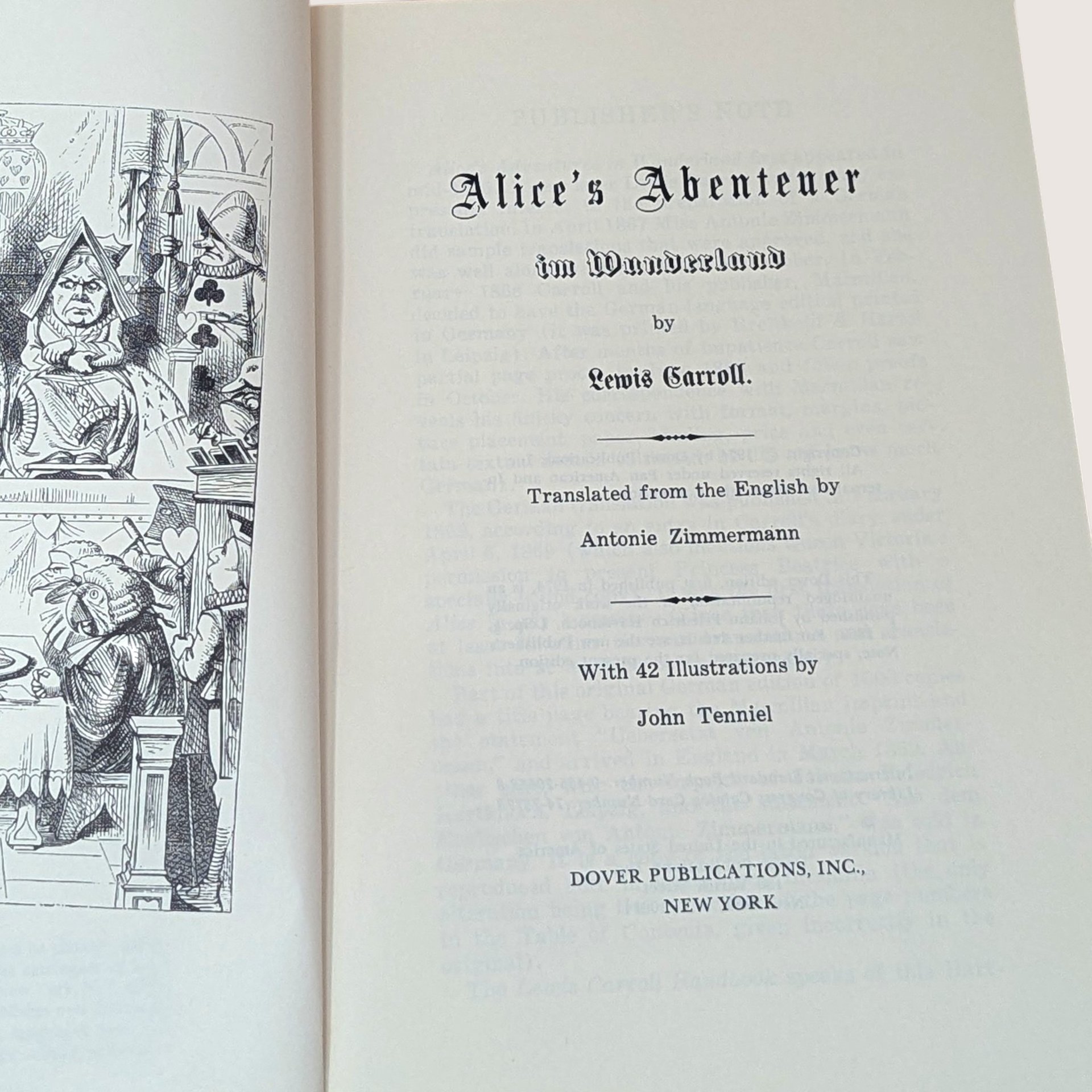 1974 Alices Abenteuer im Wunderland German Edition Lewis Carroll Book