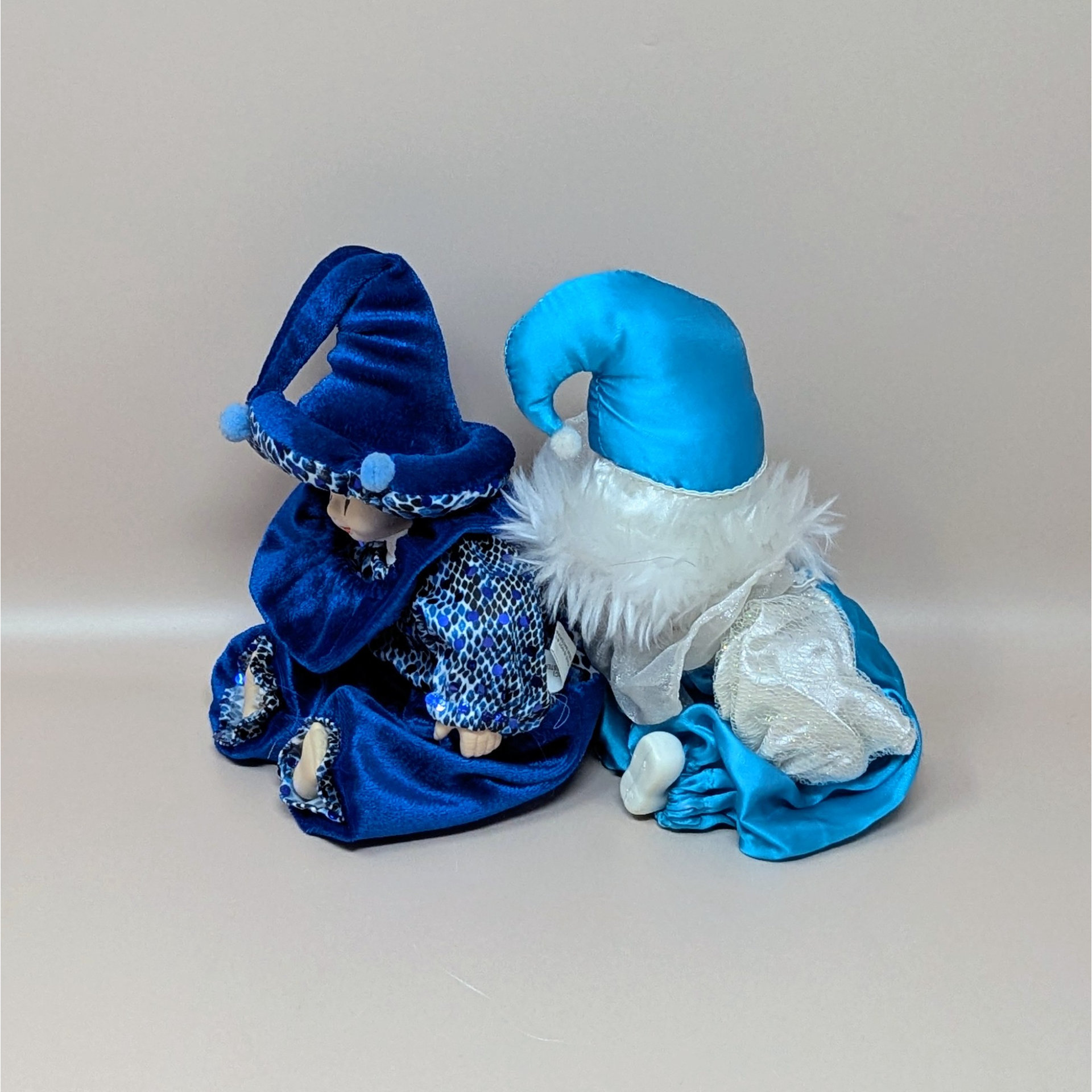 1980s Porcelain Baby Clown Doll Pair