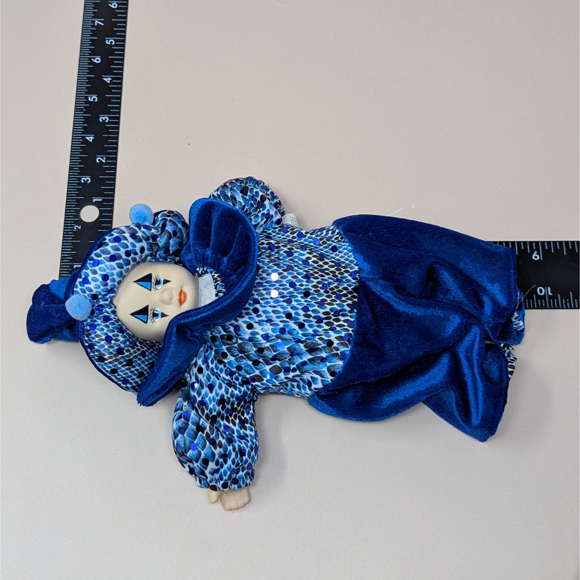 1980s Porcelain Baby Clown Doll Pair