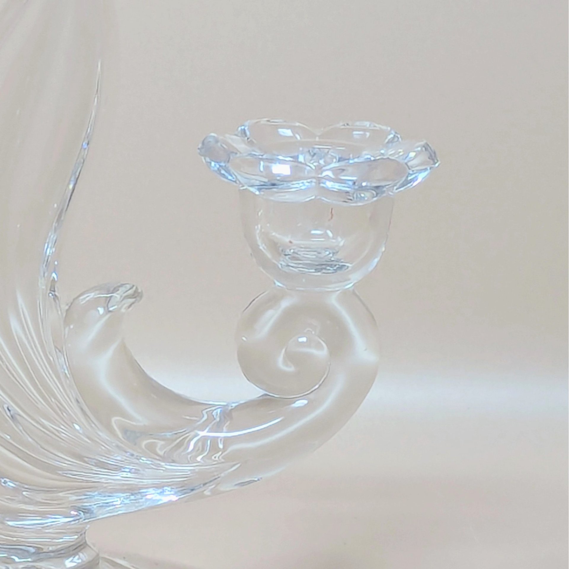 1940s Duncan Miller First Love Double Candlesticks Pair