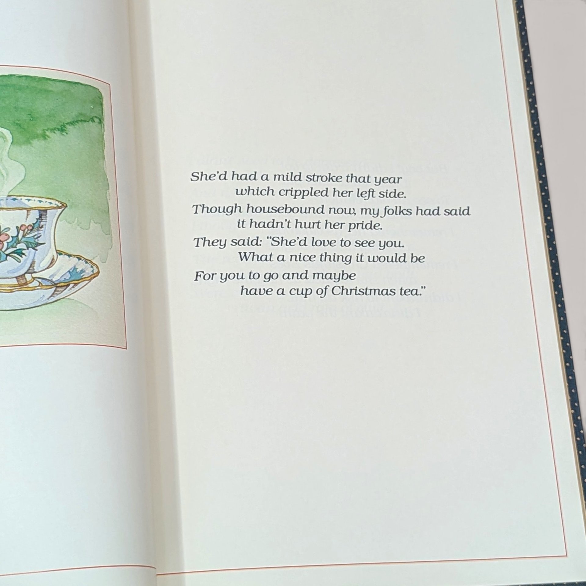 1982 A Cup of Christmas Tea Autographed Hardcover Book