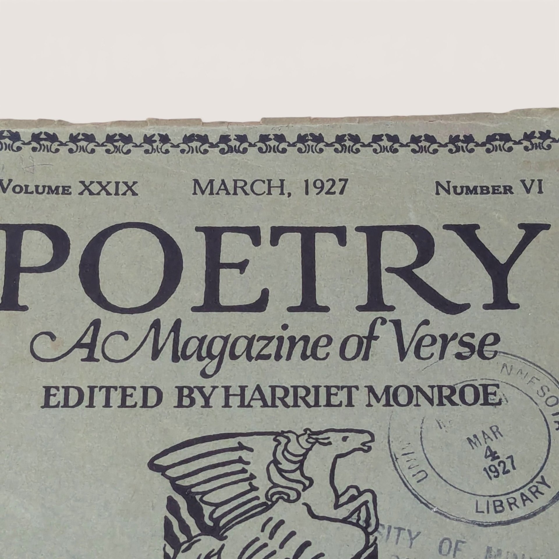 1927 Poetry A Magazine of Verse March Harriet Monroe Softcover