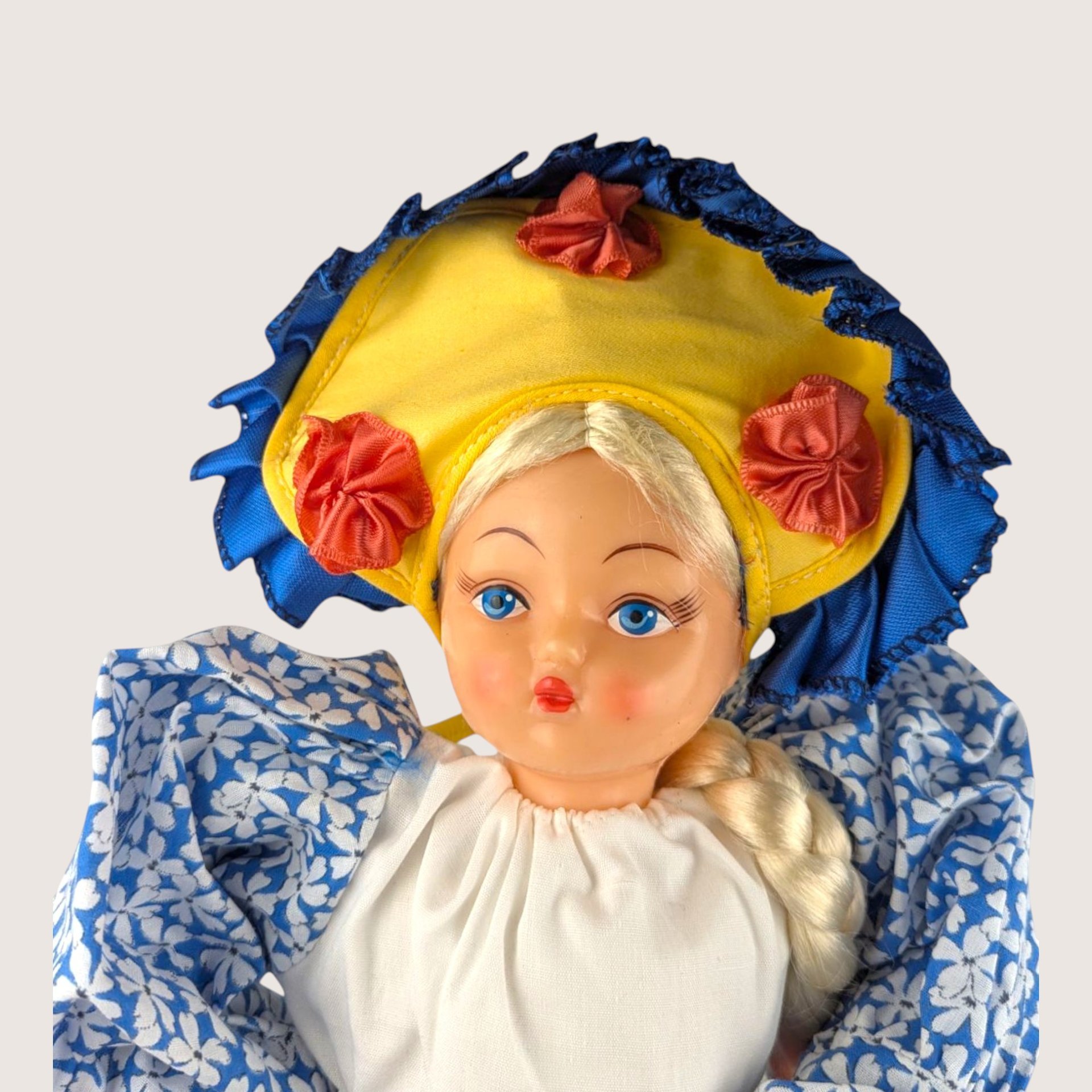 1970s Handmade Dutch Girl Tea Cozy Doll