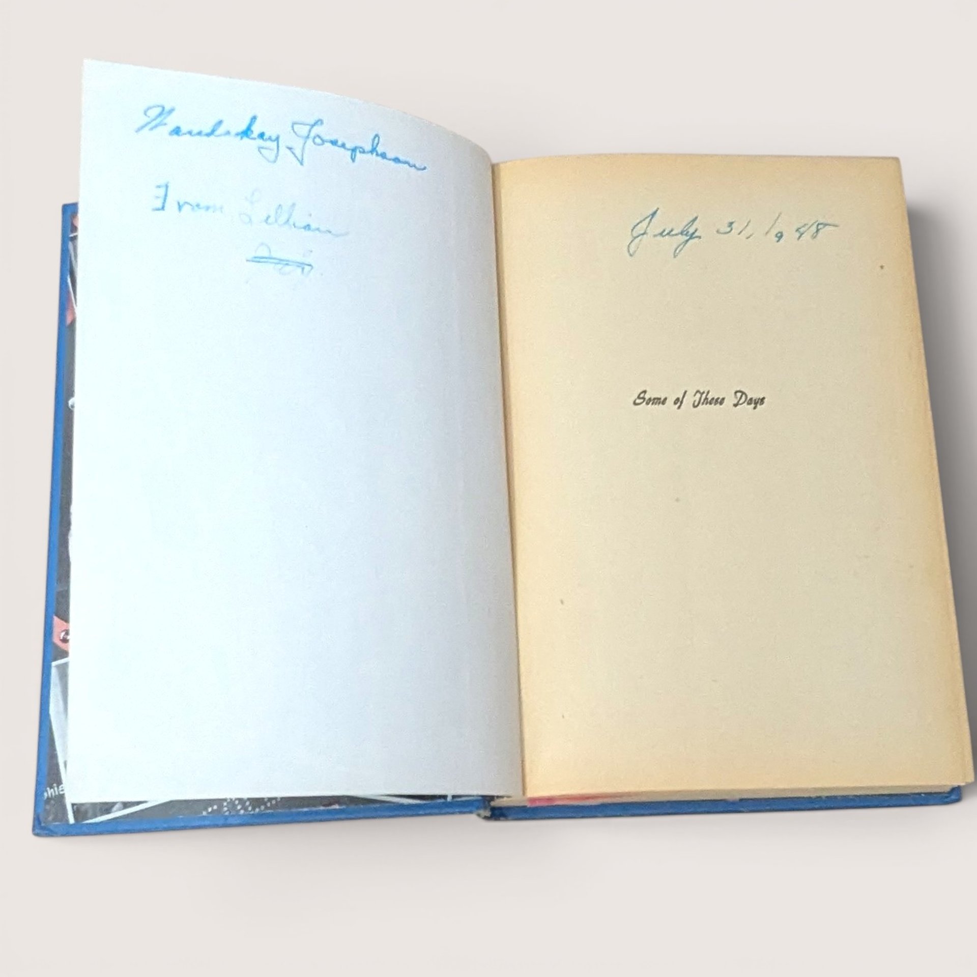 1945 Some of These Days Sophie Tucker Signed Autographed Hardcover