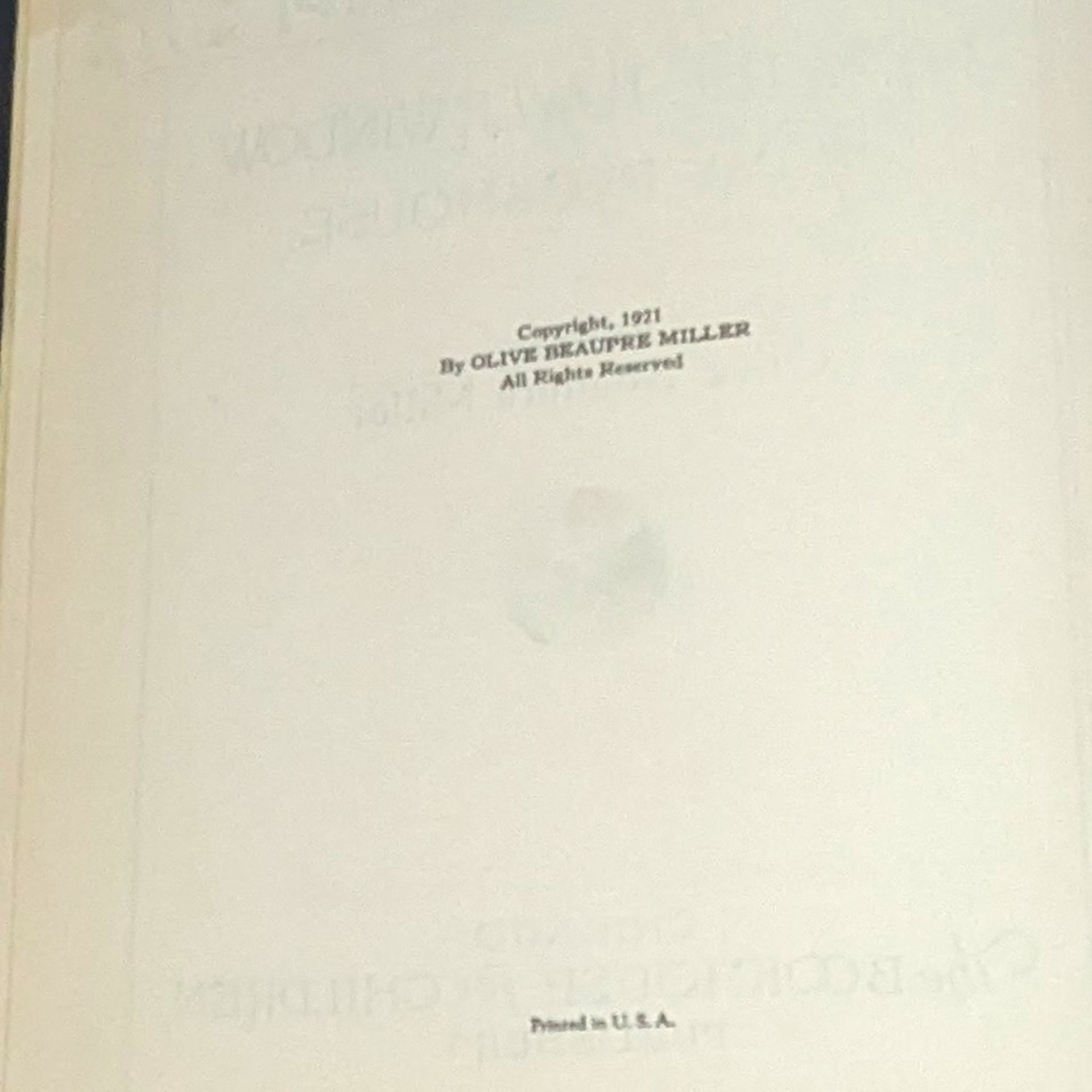 1921 From The Tower Window of My Bookhouse Olive Beaupre Miller Hardcover