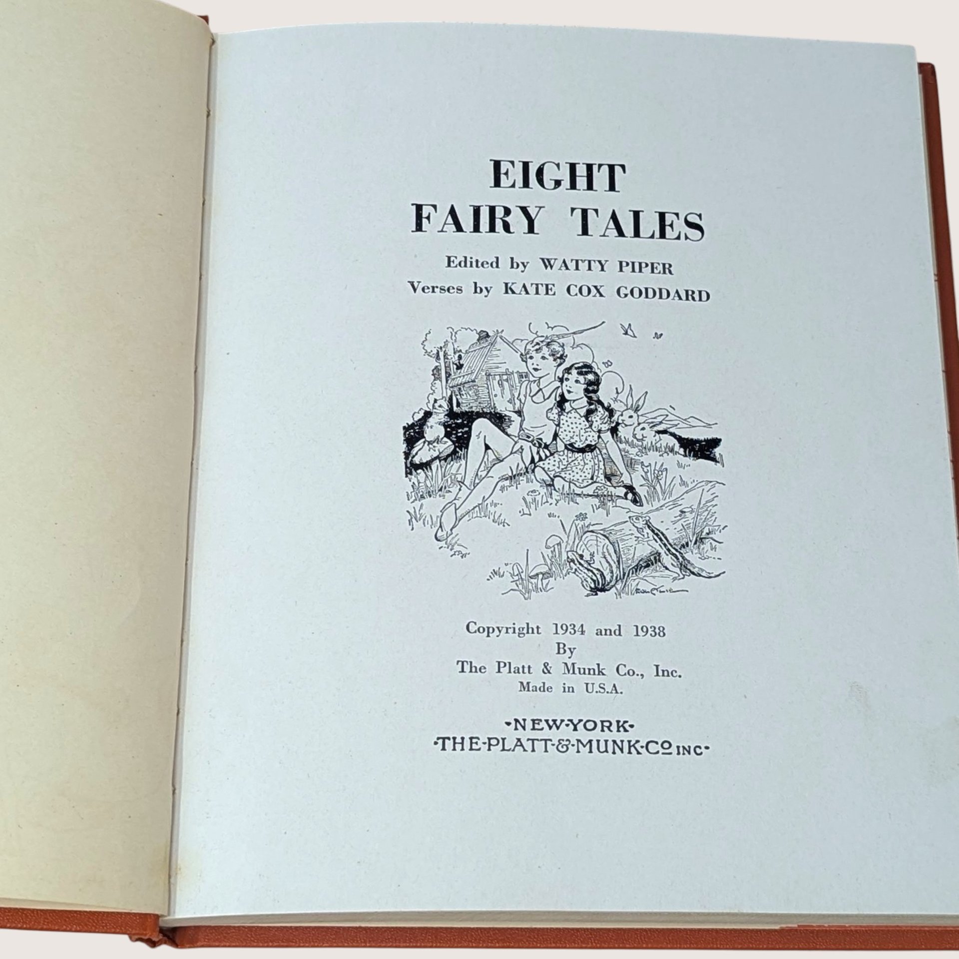 1938 Eight Fairy Tales Watty Piper Hardcover Book