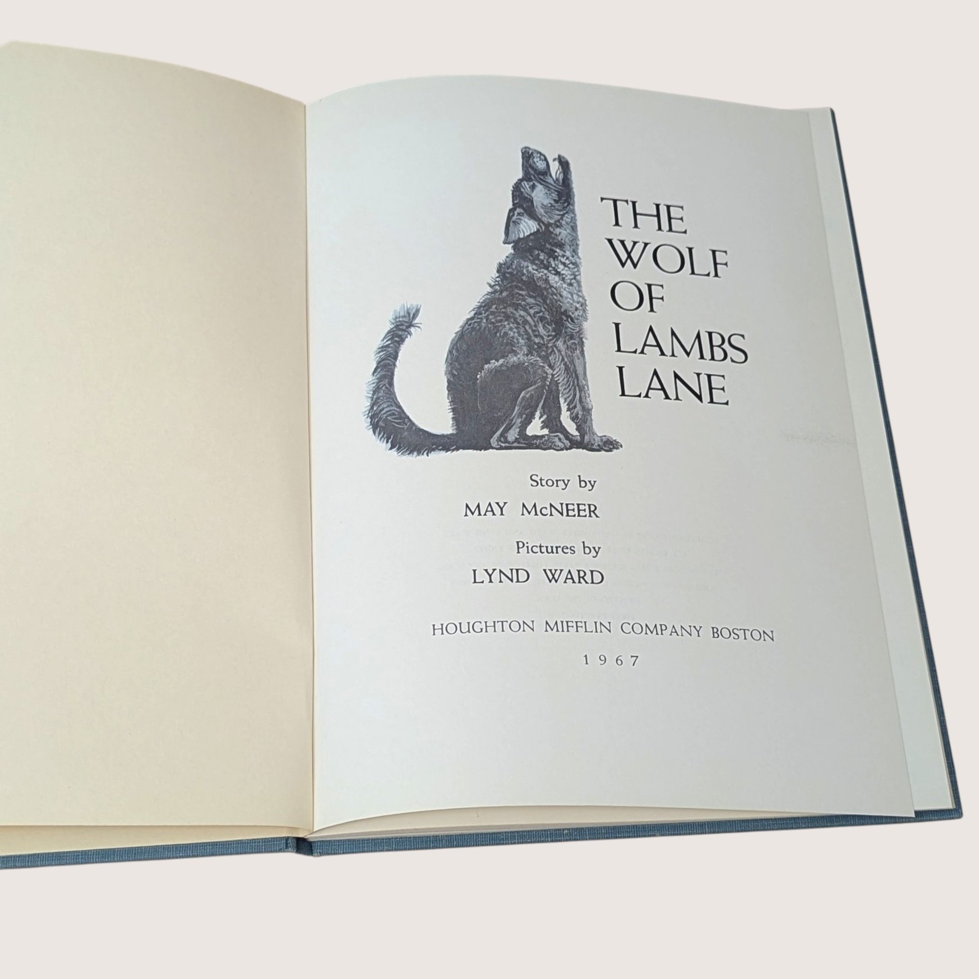 1967 The Wolf of Lambs Lane Mary McNeer Lynd Ward Hardcover Book