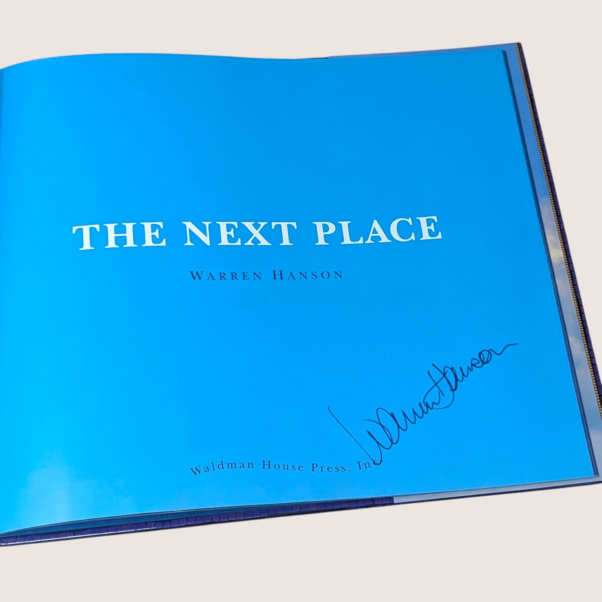 1997 The Next Place Warren Hanson Signed Hardcover Book