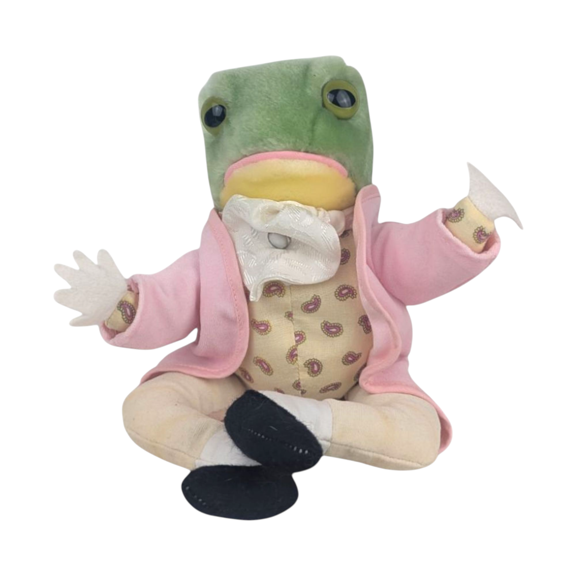 Vintage Beatrix Potter Mr Jeremy Fisher Frog Plush, 7 Inch Eden Frederick Warne Collectible Stuffed Animal Toy