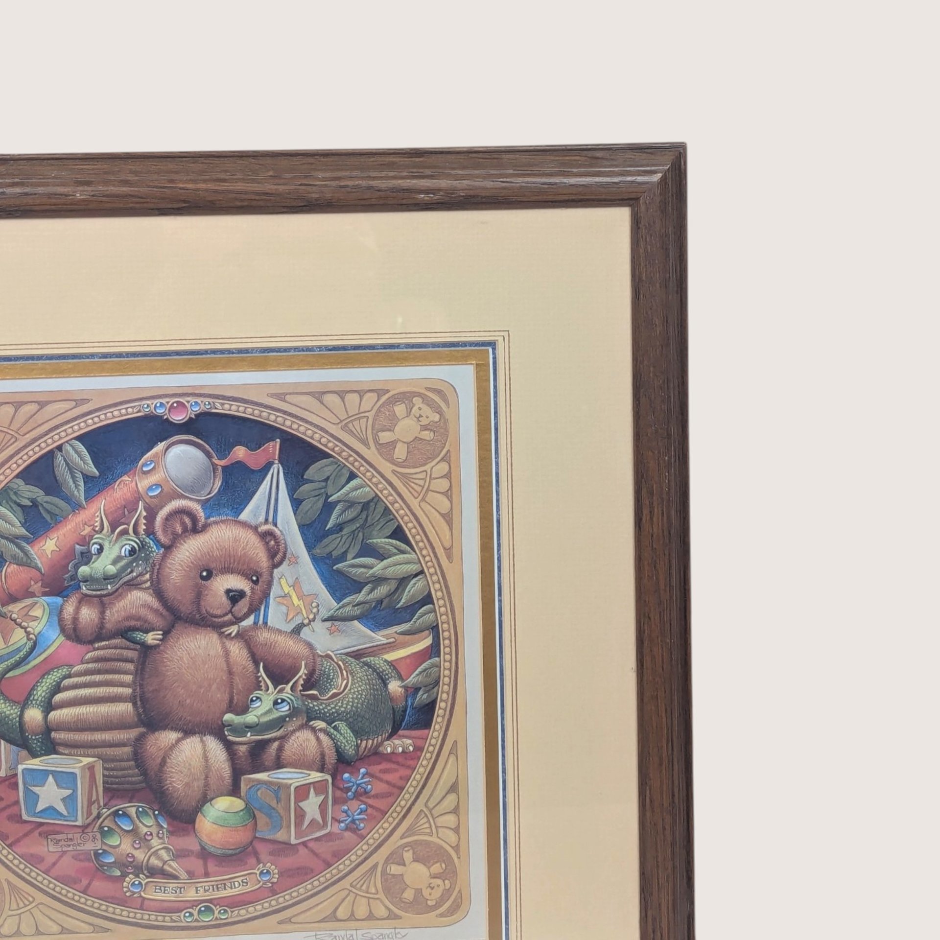1990 Signed and Numbered Randal Spangler The Draglings Story Framed Print