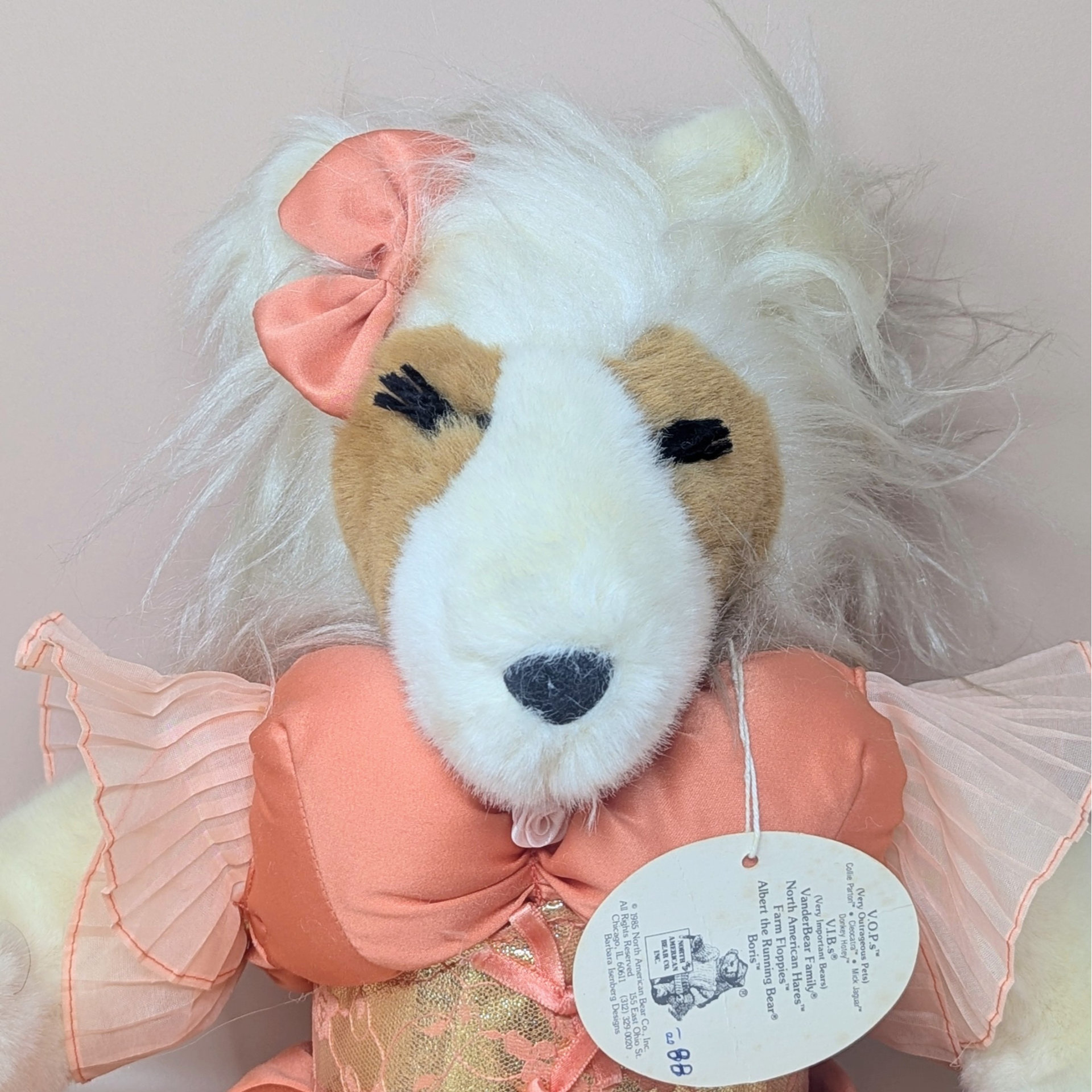 1985 North American Bear Co Collie Parton VOP Plush