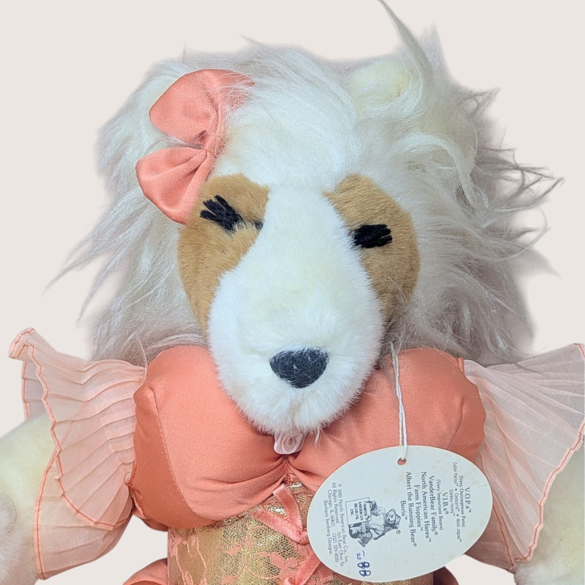 1985 North American Bear Co Collie Parton VOP Plush